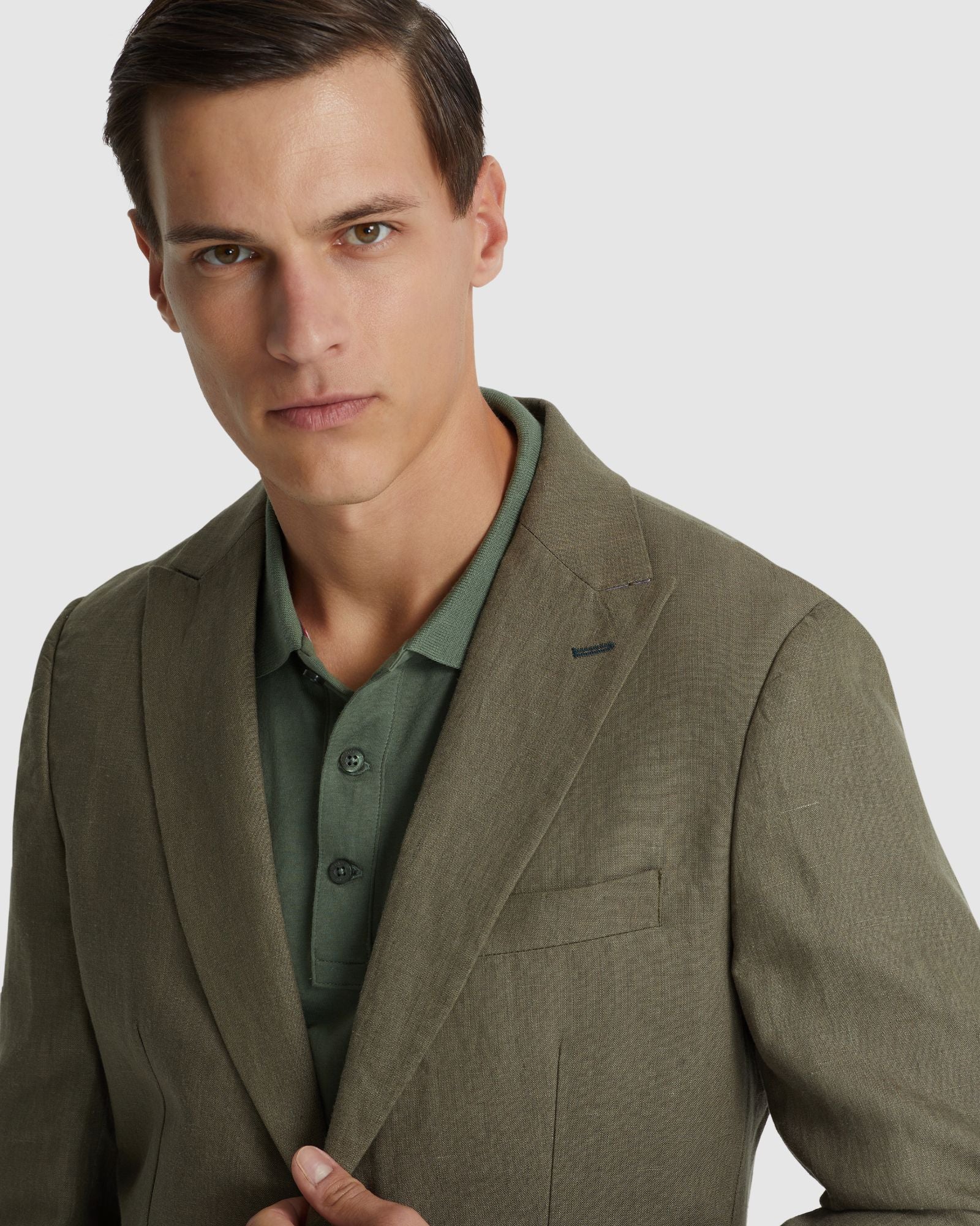 Milton Linen Blazer With Peak Lapel - Image 12