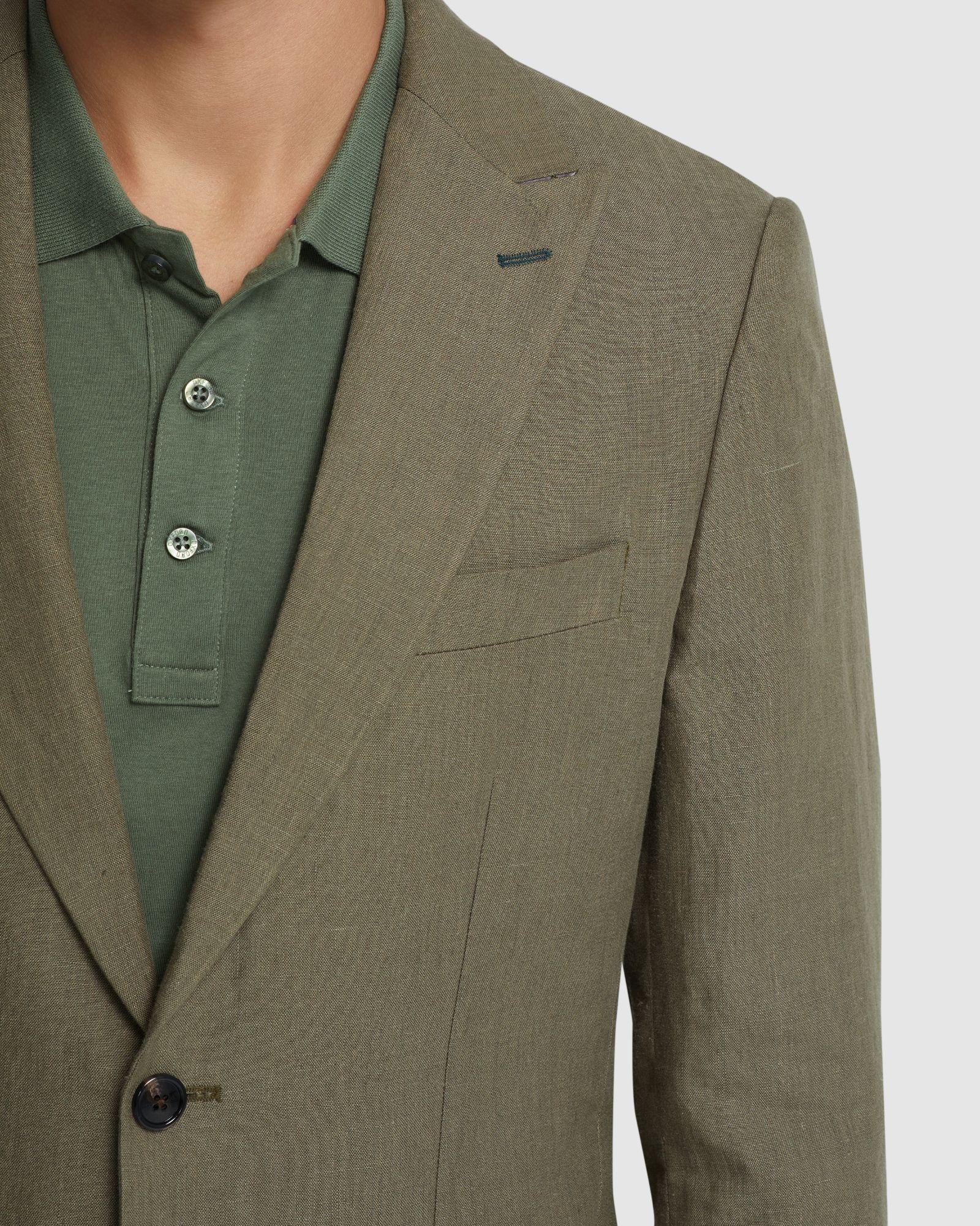 Milton Linen Blazer With Peak Lapel - Image 14