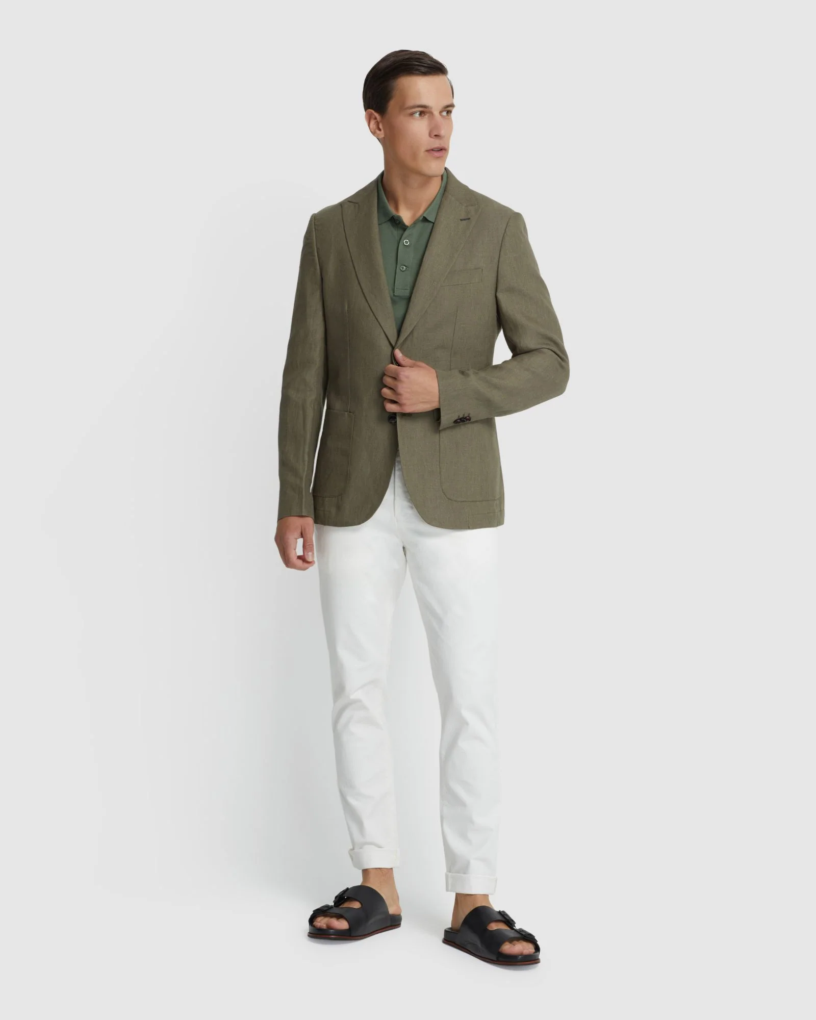 Milton Linen Blazer With Peak Lapel - Image 15