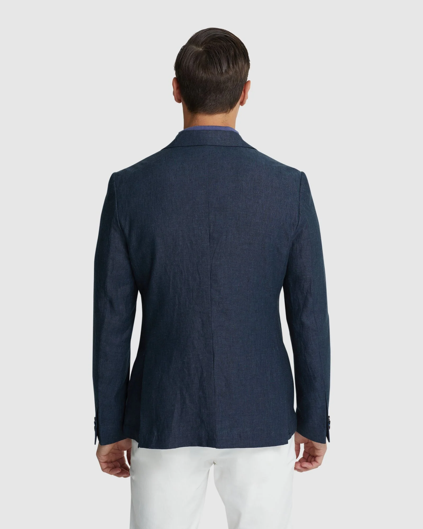Milton Linen Blazer With Peak Lapel - Image 3