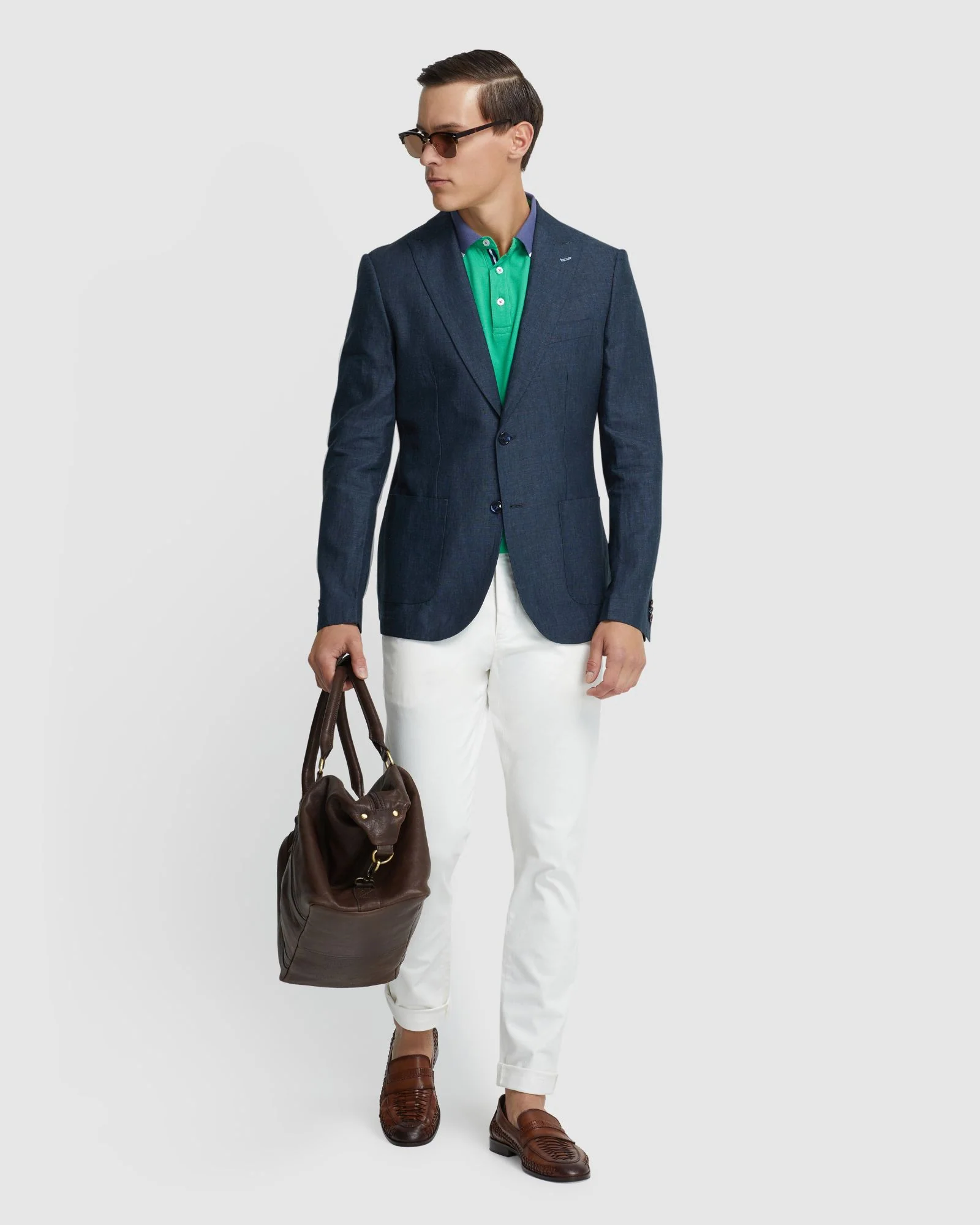 Milton Linen Blazer With Peak Lapel - Image 7