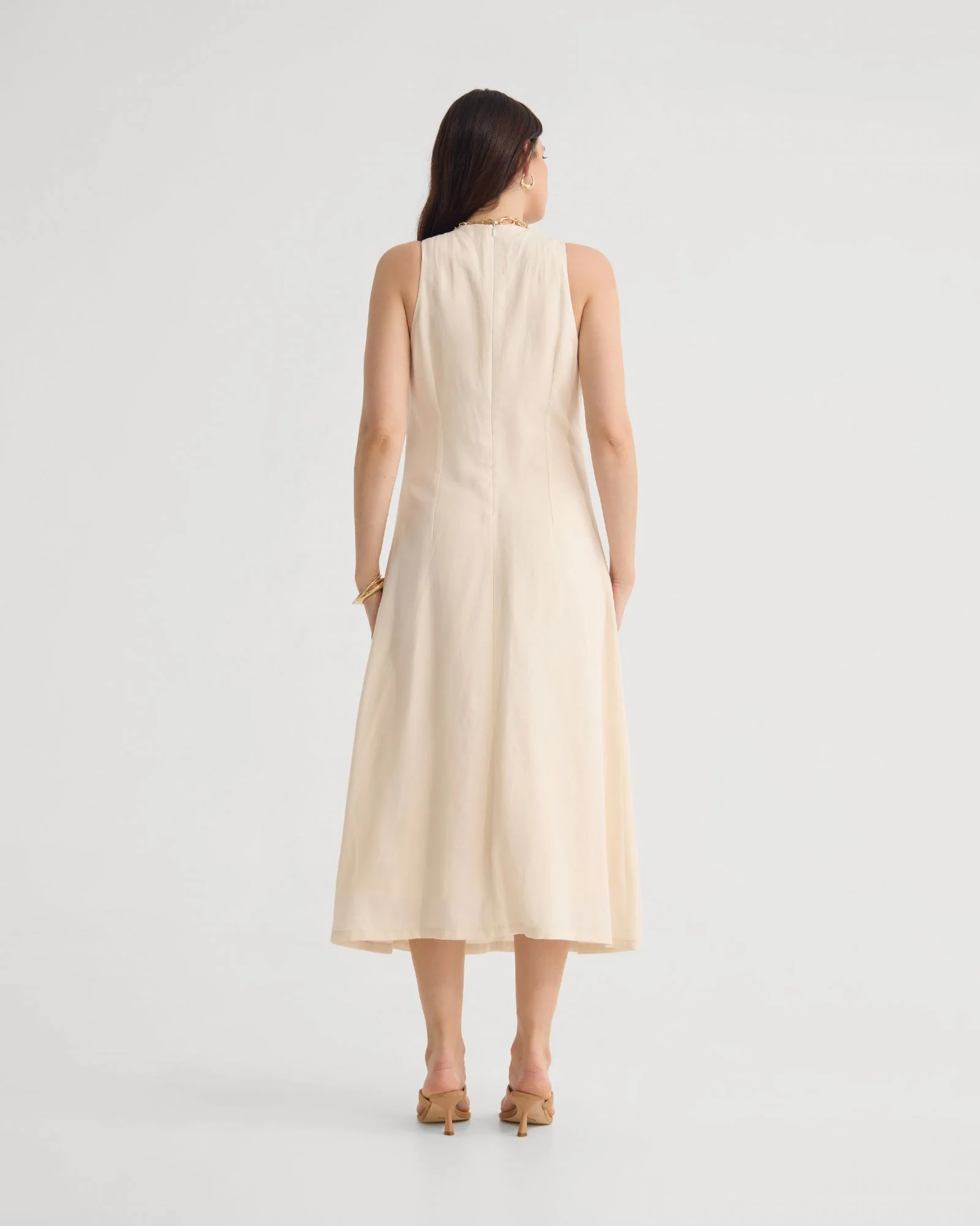 Miriam Linen Blend Dress - Image 3