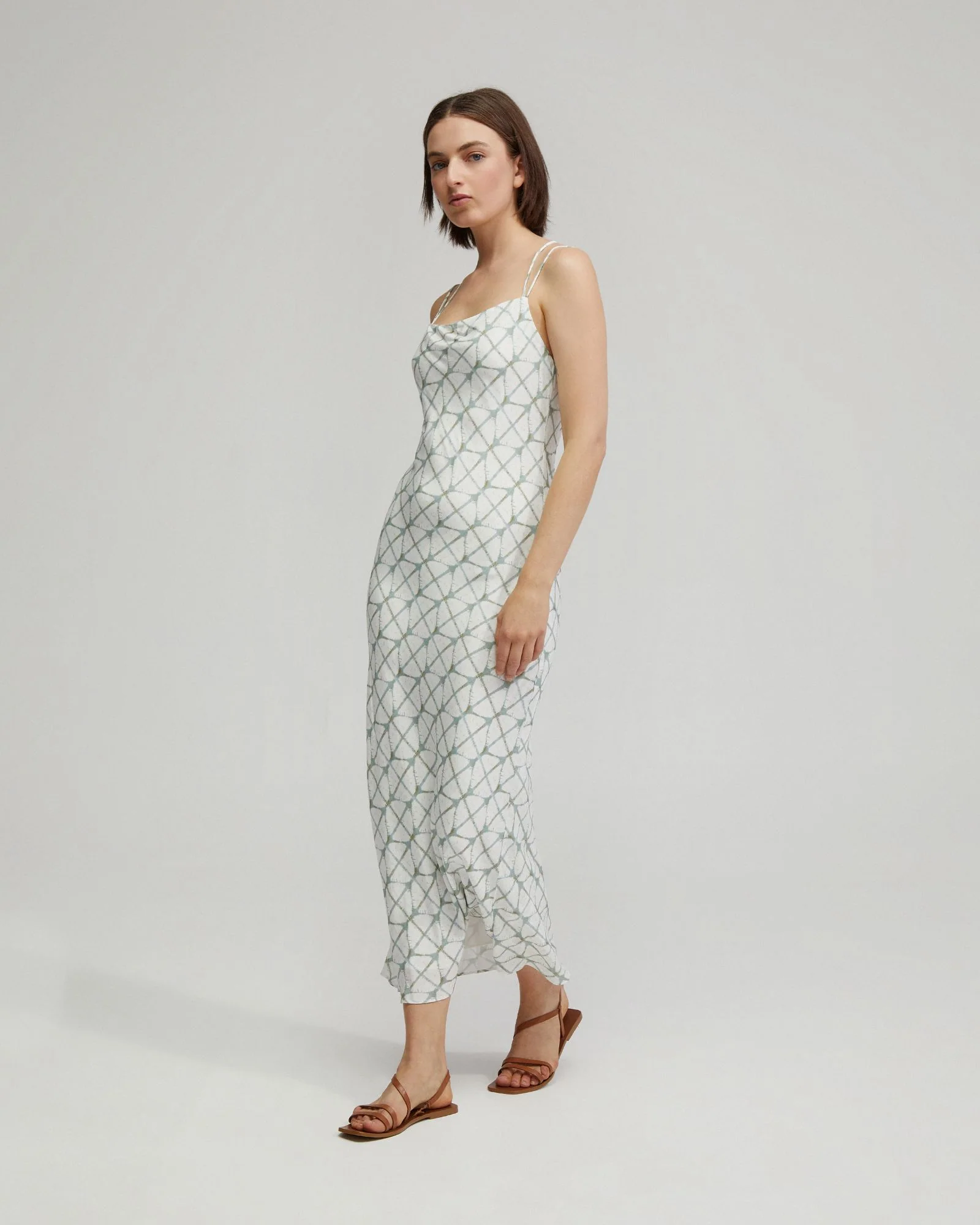 Monica Printed Slip Dress - Image 2