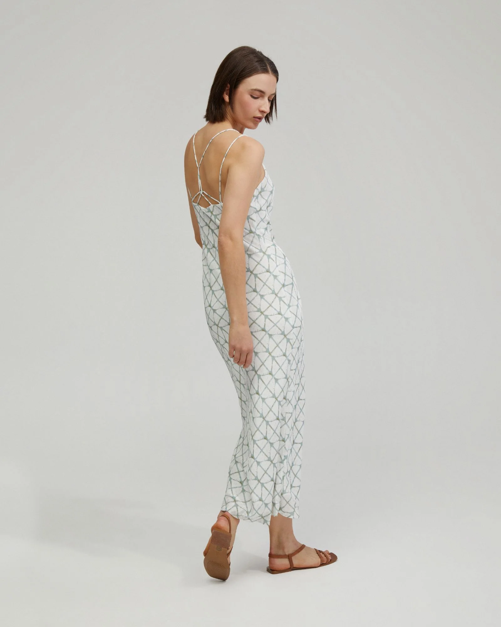Monica Printed Slip Dress - Image 4