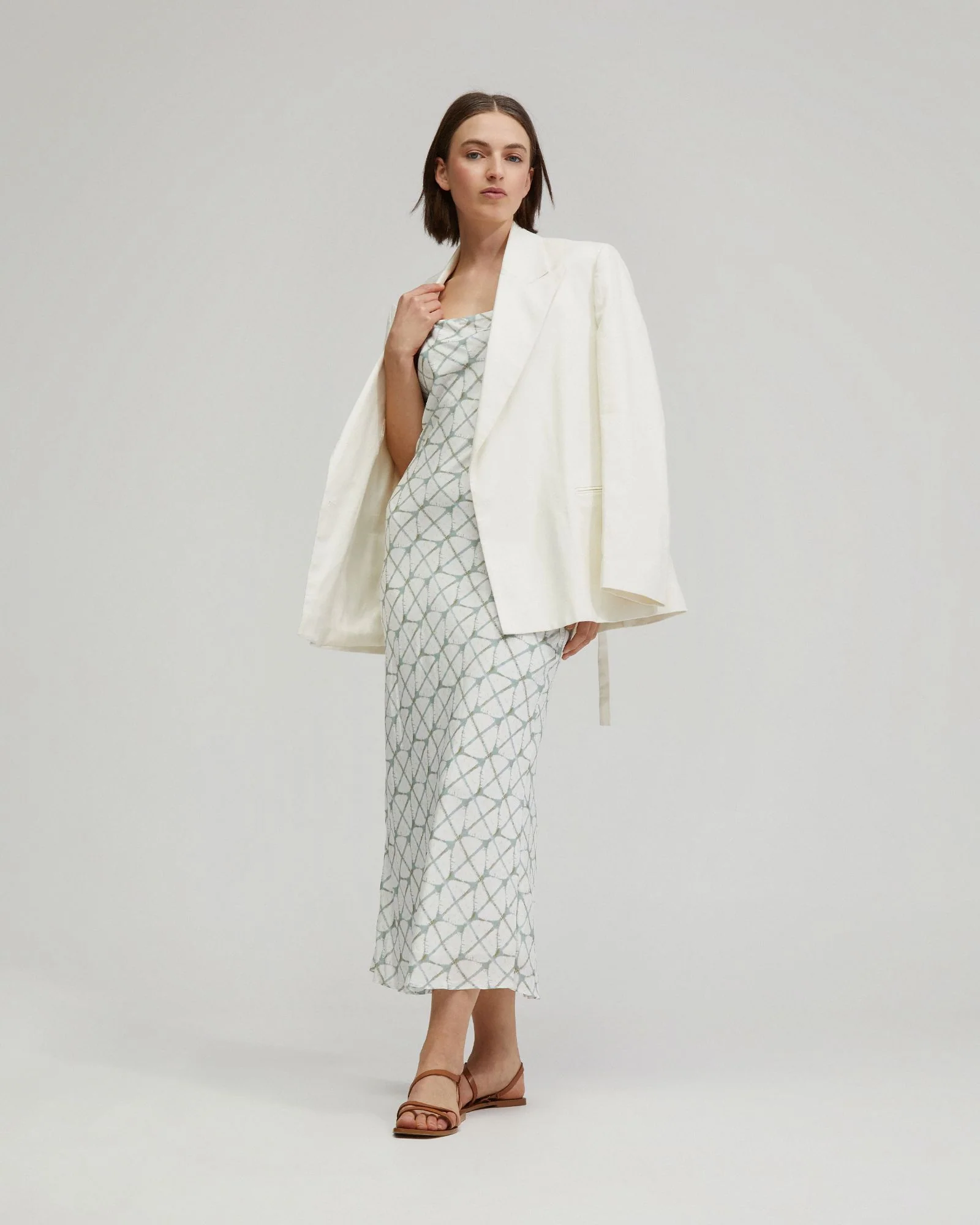 Monica Printed Slip Dress - Image 5