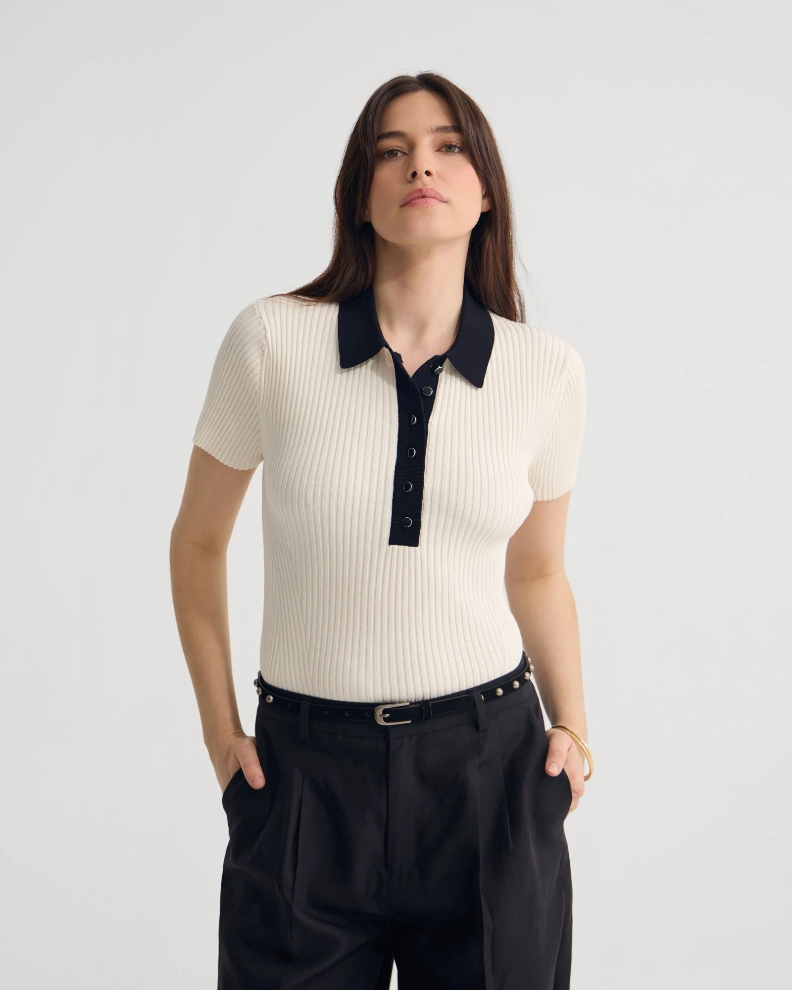 Monique Rib Polo Knit - Image 10