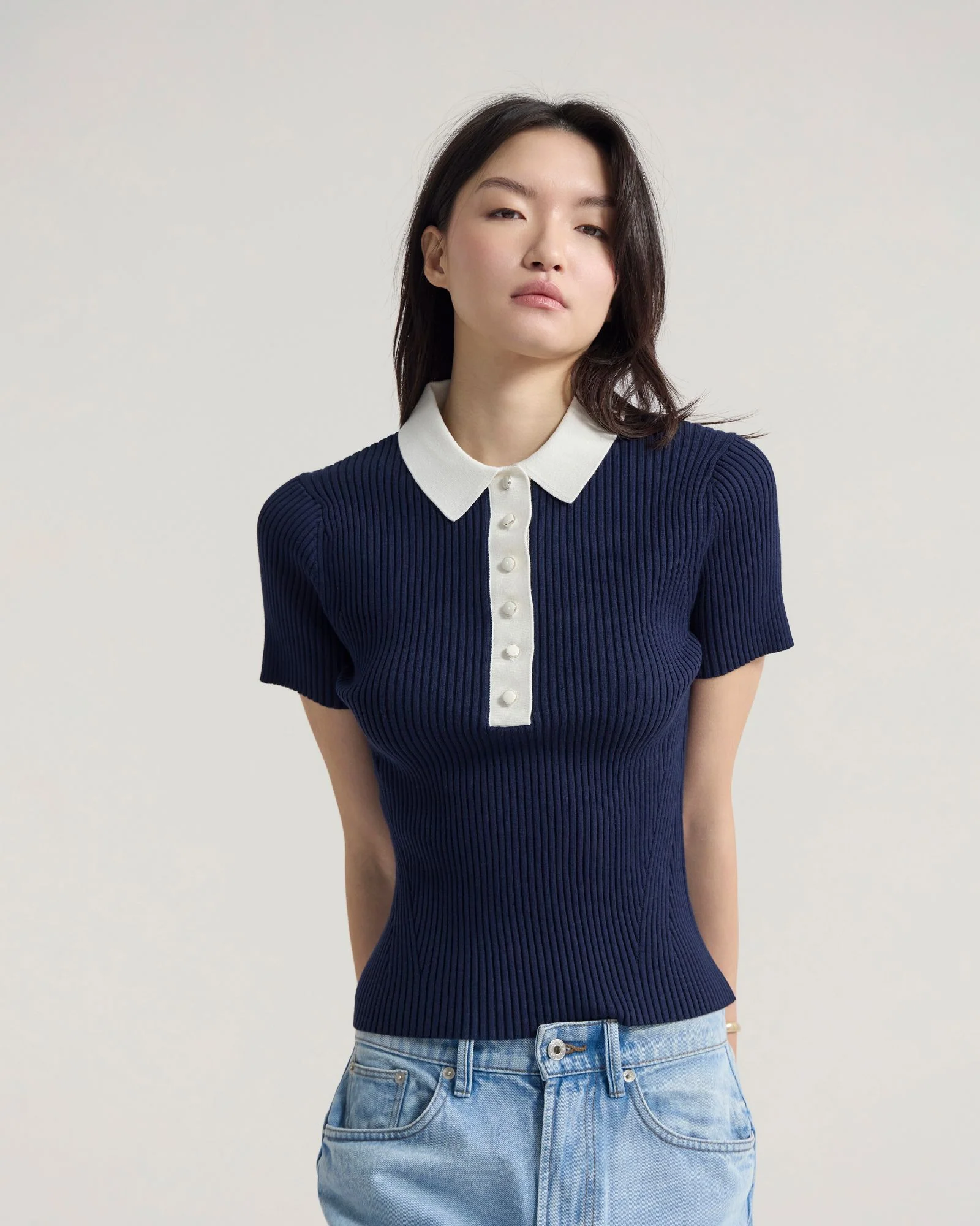 Monique Rib Polo Knit - Image 4