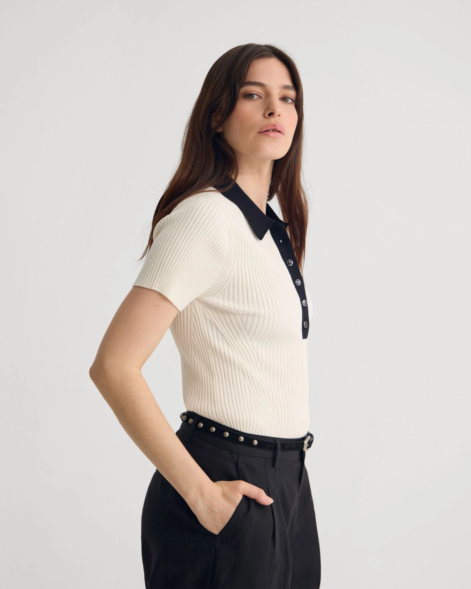 Monique Rib Polo Knit - Image 7