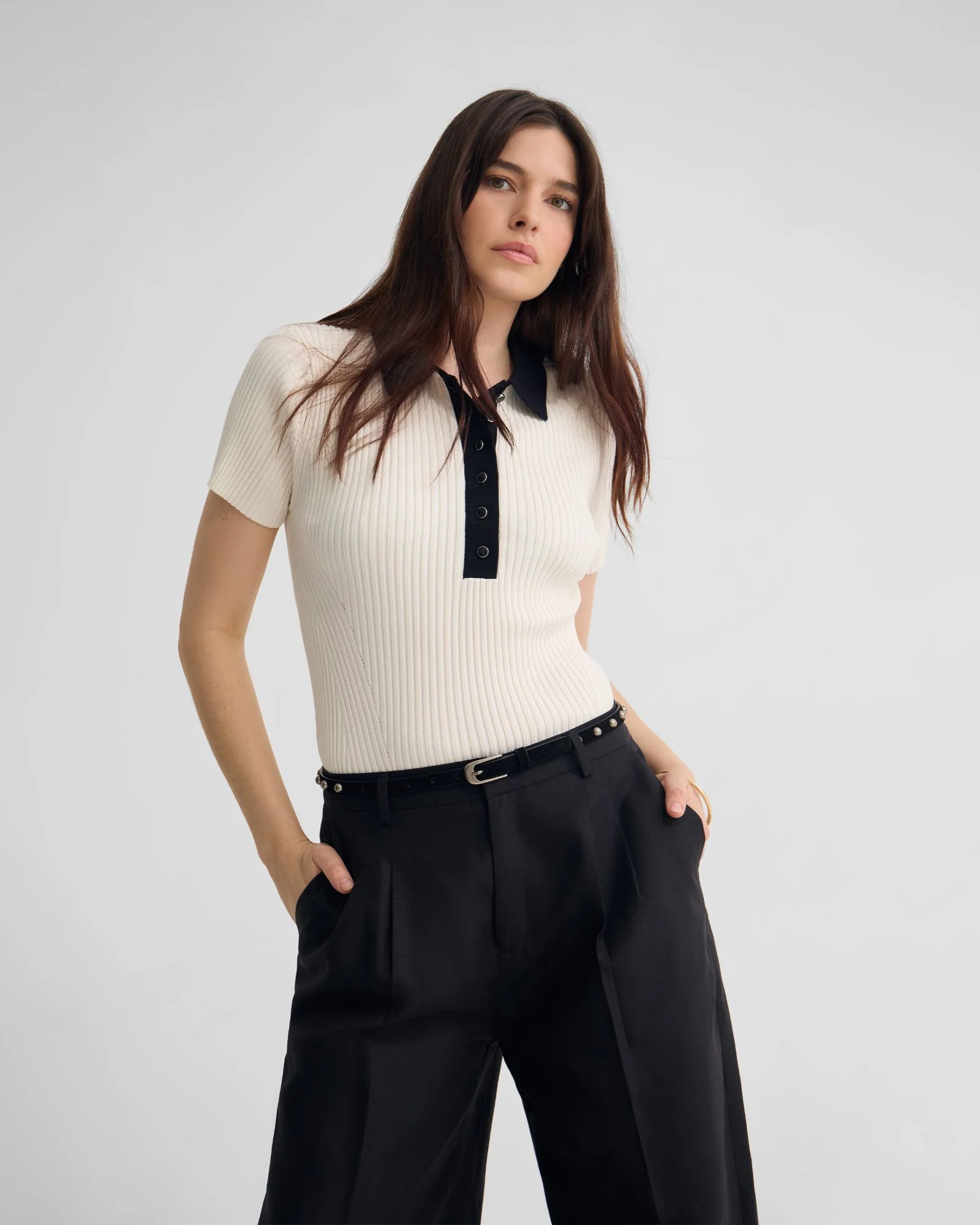 Monique Rib Polo Knit - Image 9