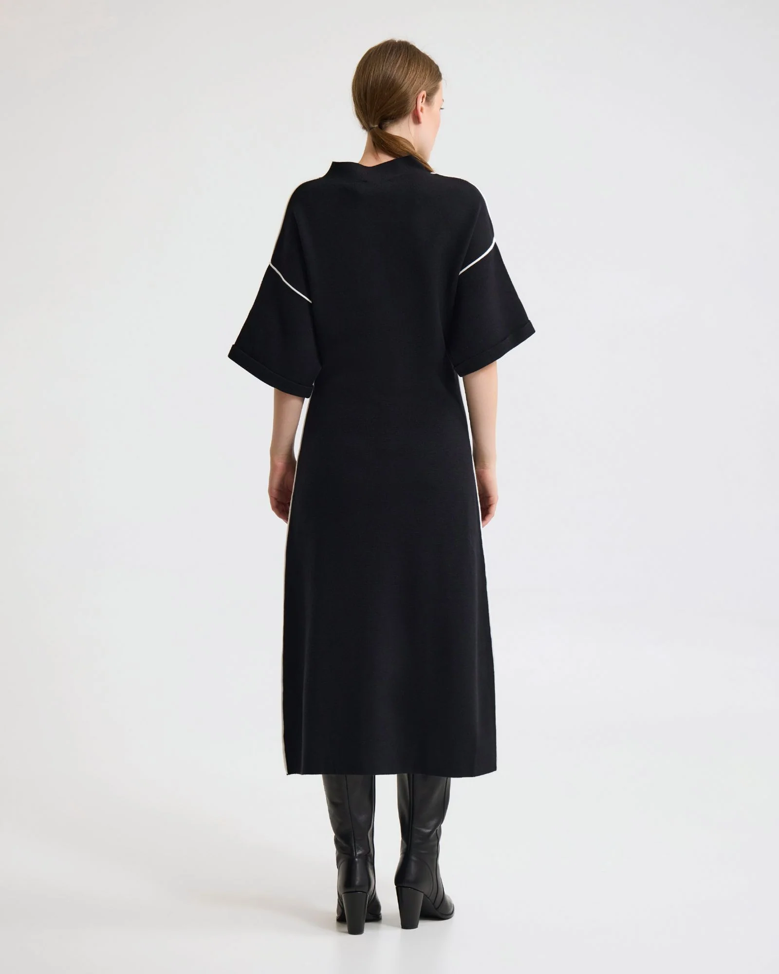 Natalya Knit Contrast Piping Dress - Image 10