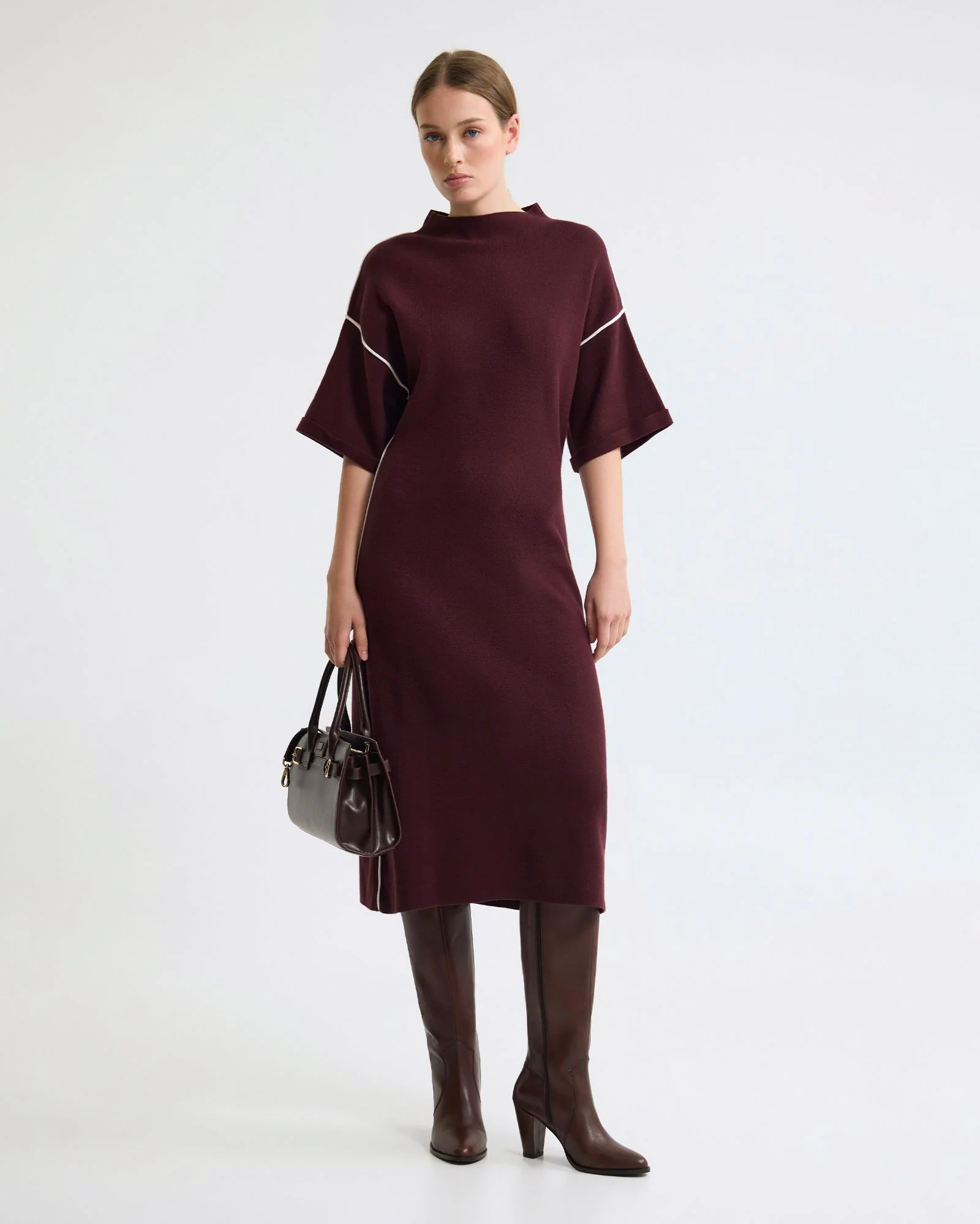 Natalya Knit Contrast Piping Dress - Image 2
