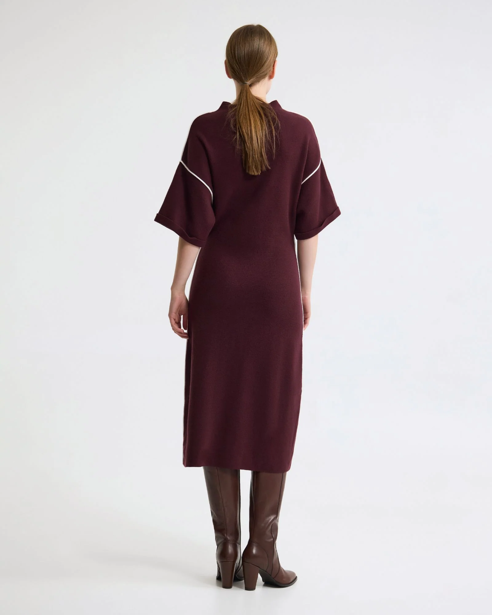 Natalya Knit Contrast Piping Dress - Image 4
