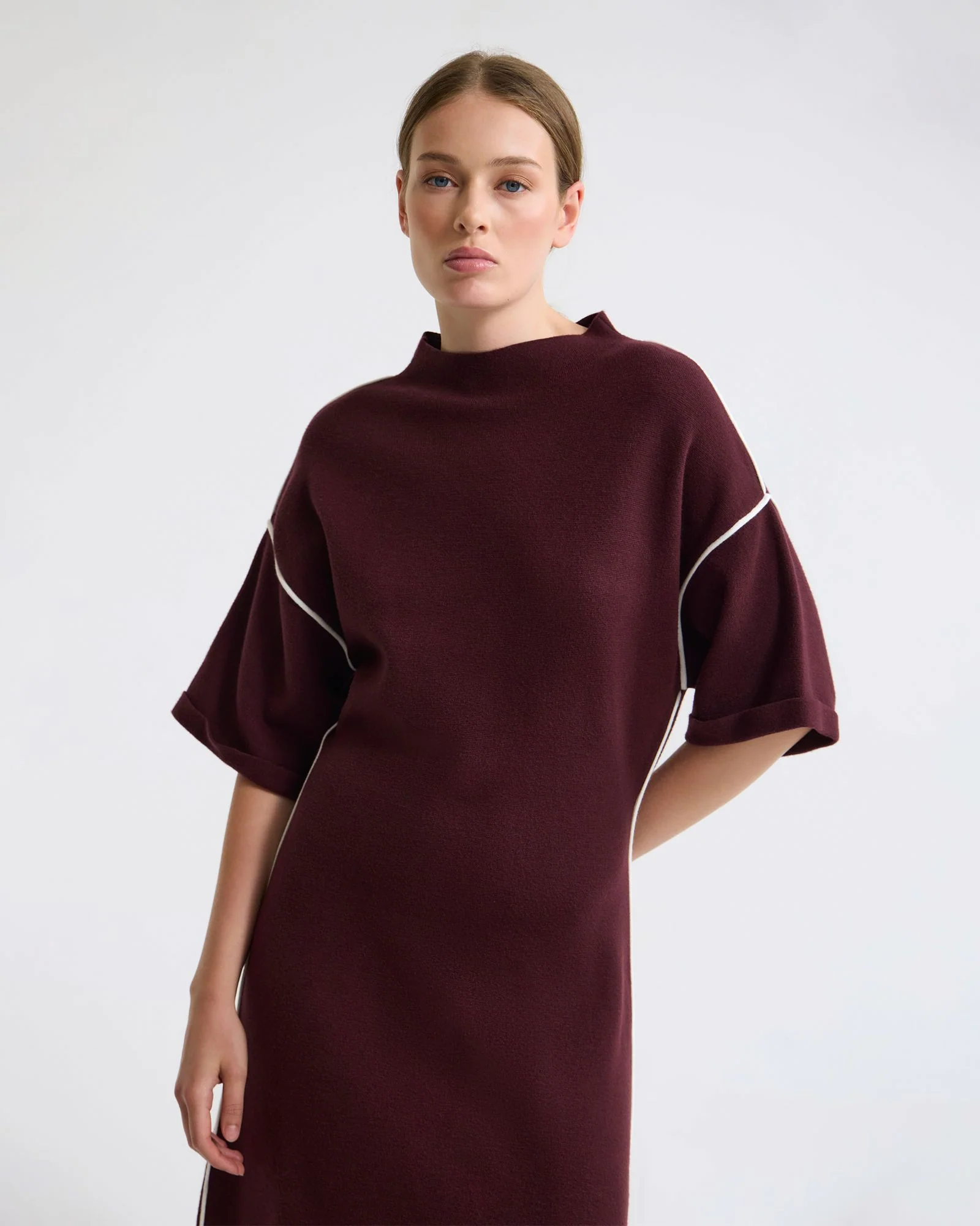 Natalya Knit Contrast Piping Dress - Image 5