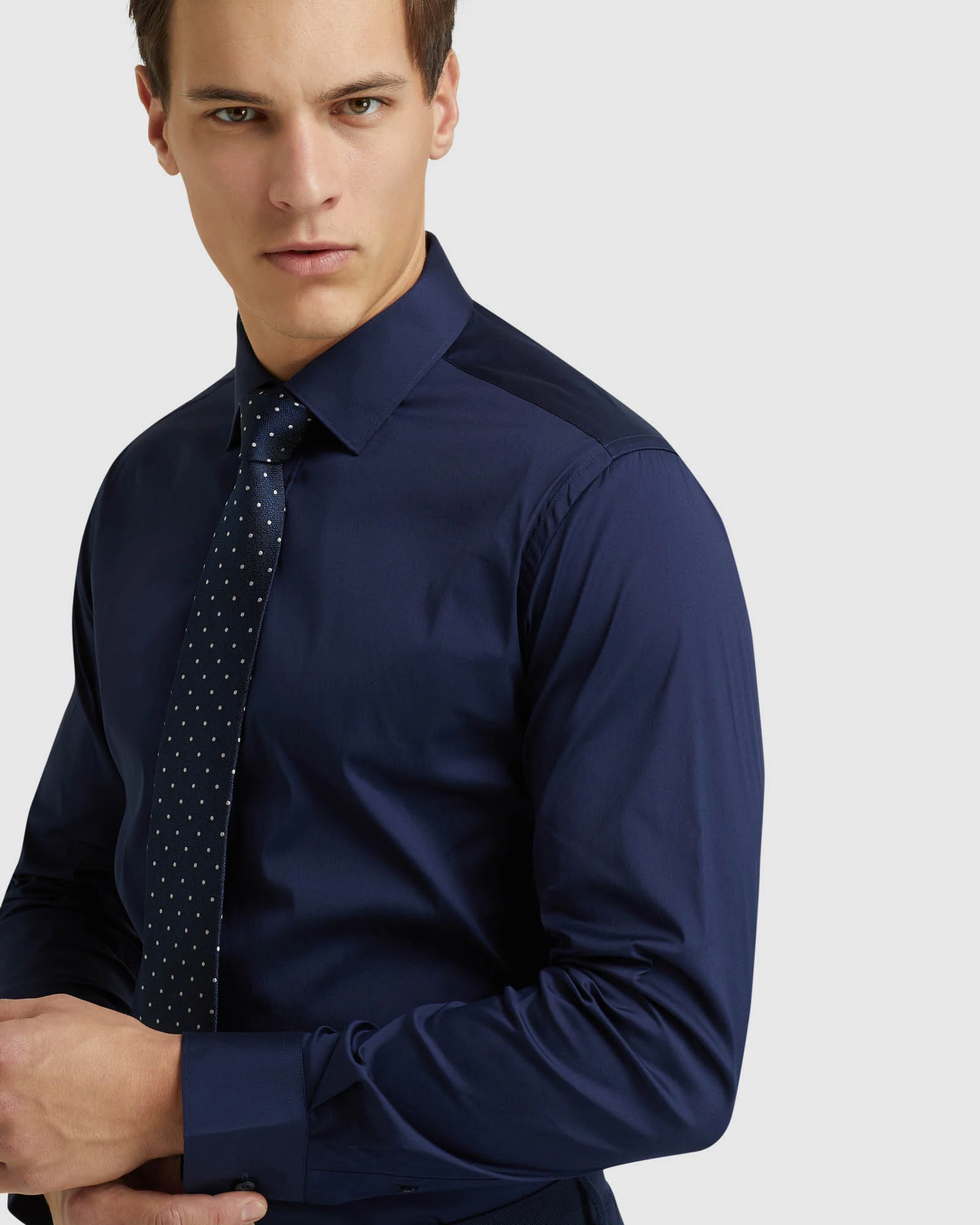 Navy Stretch Travel Shirt - Image 4