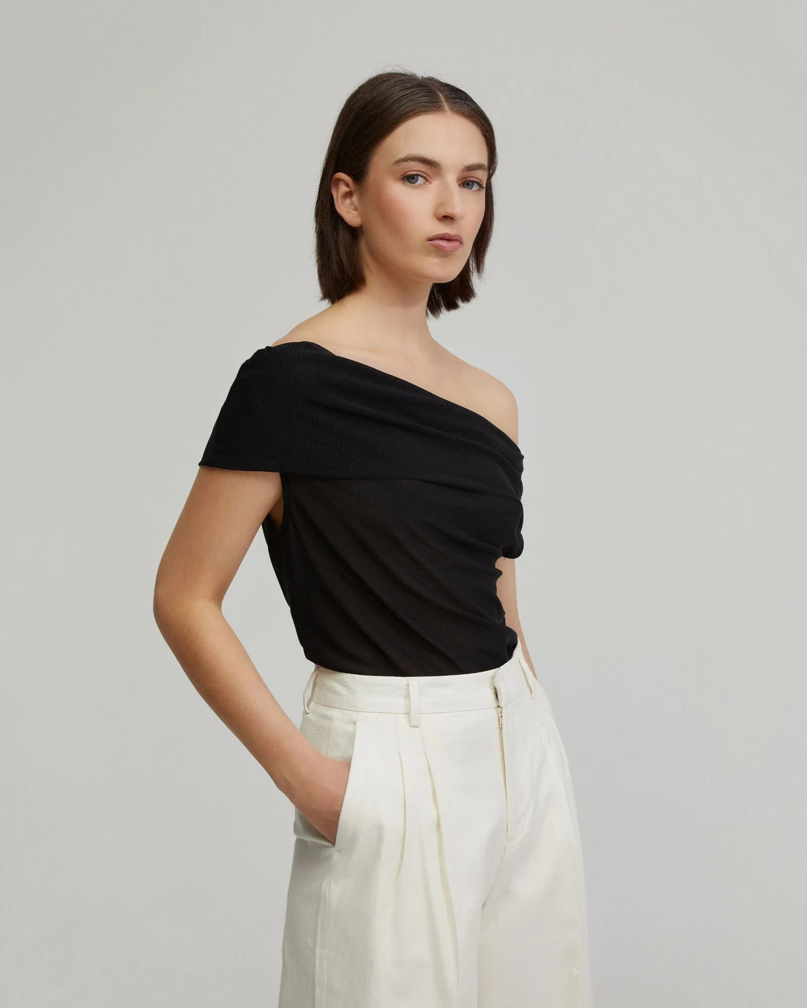 Nia Mesh Off-Shoulder Top - Image 17