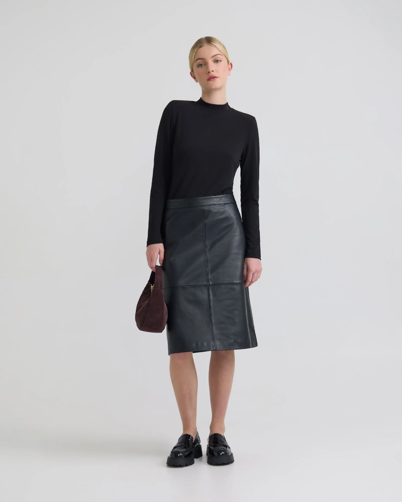 Nina Nappa Leather Skirt - Image 6