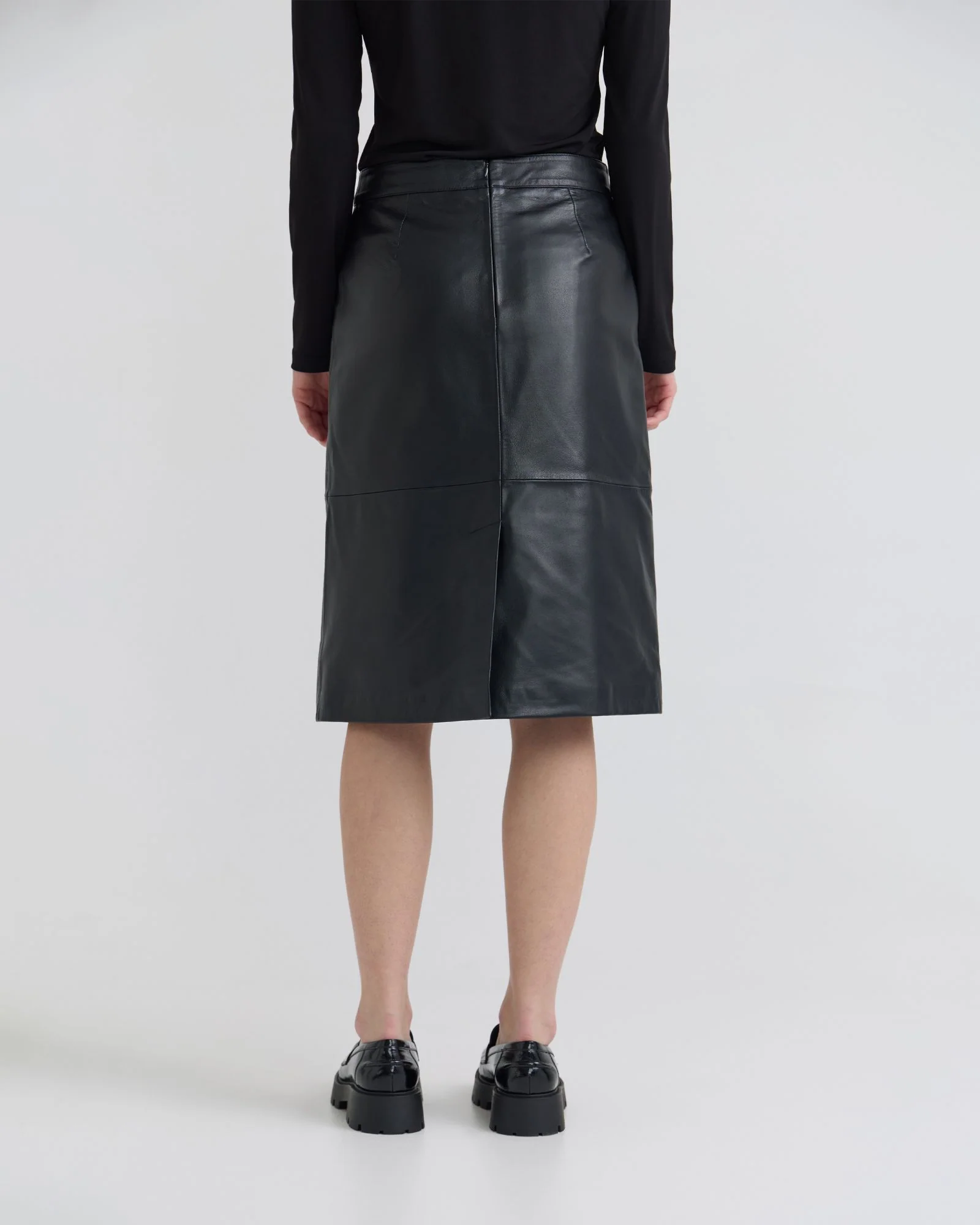 Nina Nappa Leather Skirt - Image 8