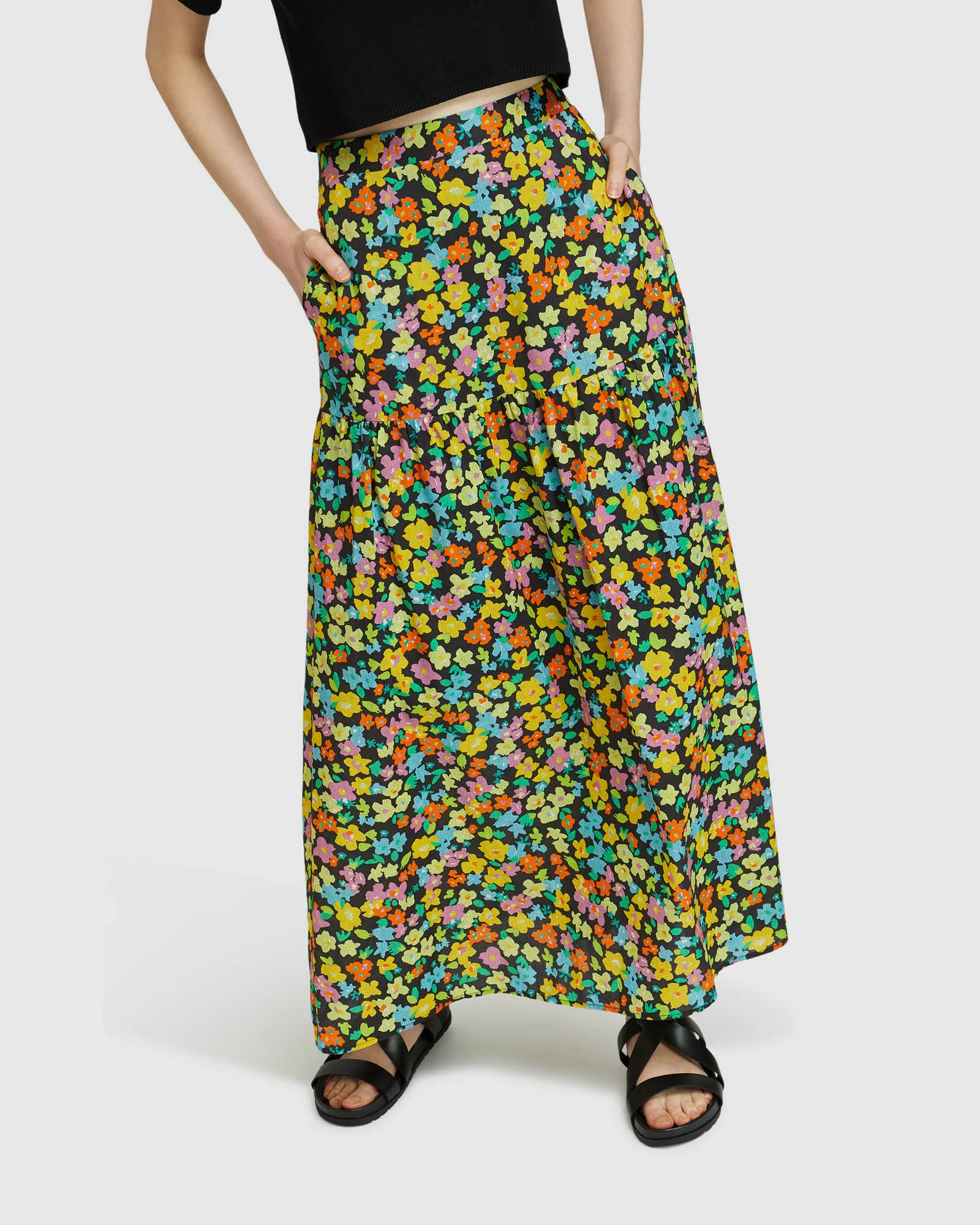 Olivia Ditzy Floral Mxi Skirt - Image 4