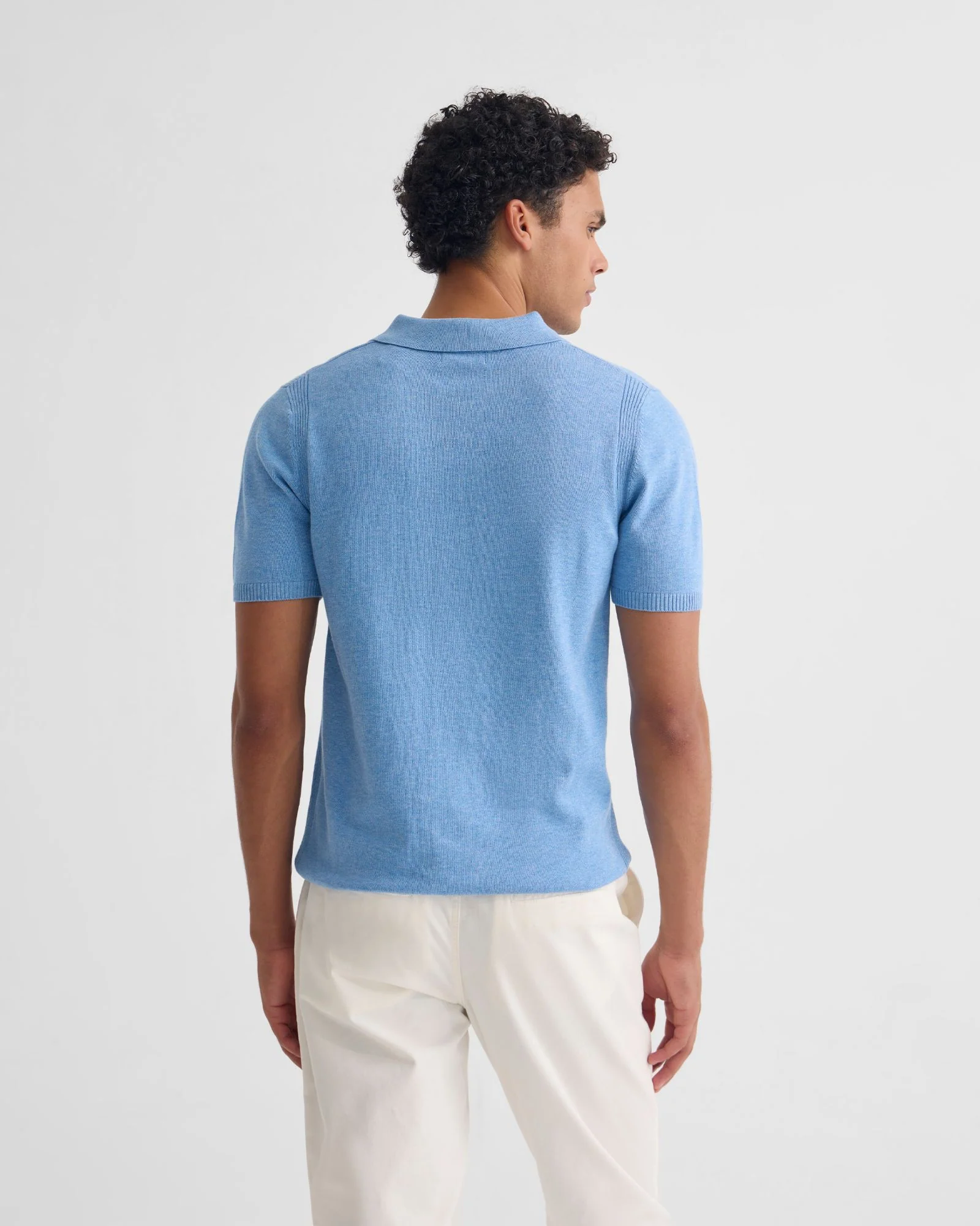 Otis Zip Neck Knitted Polo - Image 4