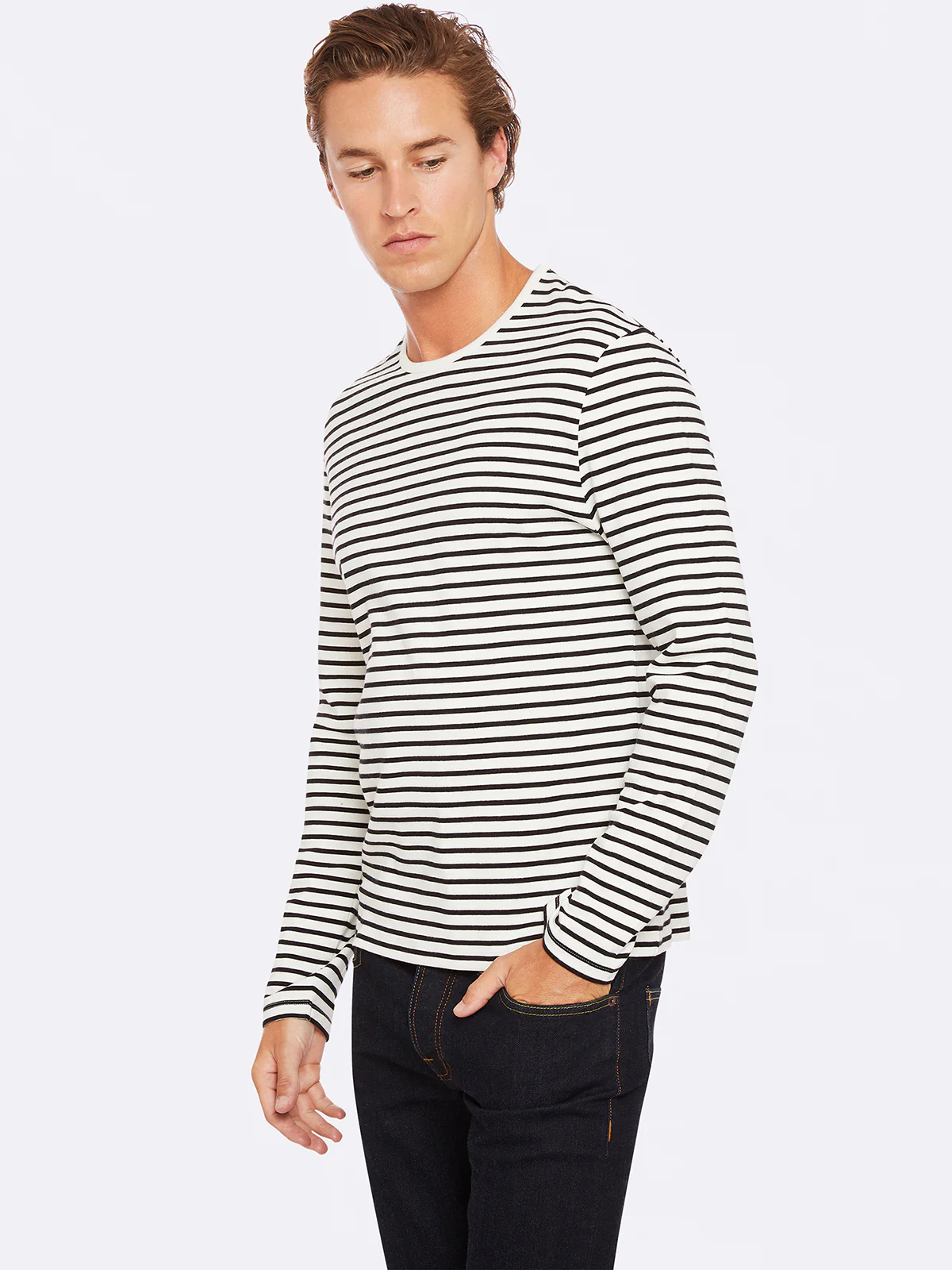 Parker Striped Crew Neck T-Shirt - Image 17