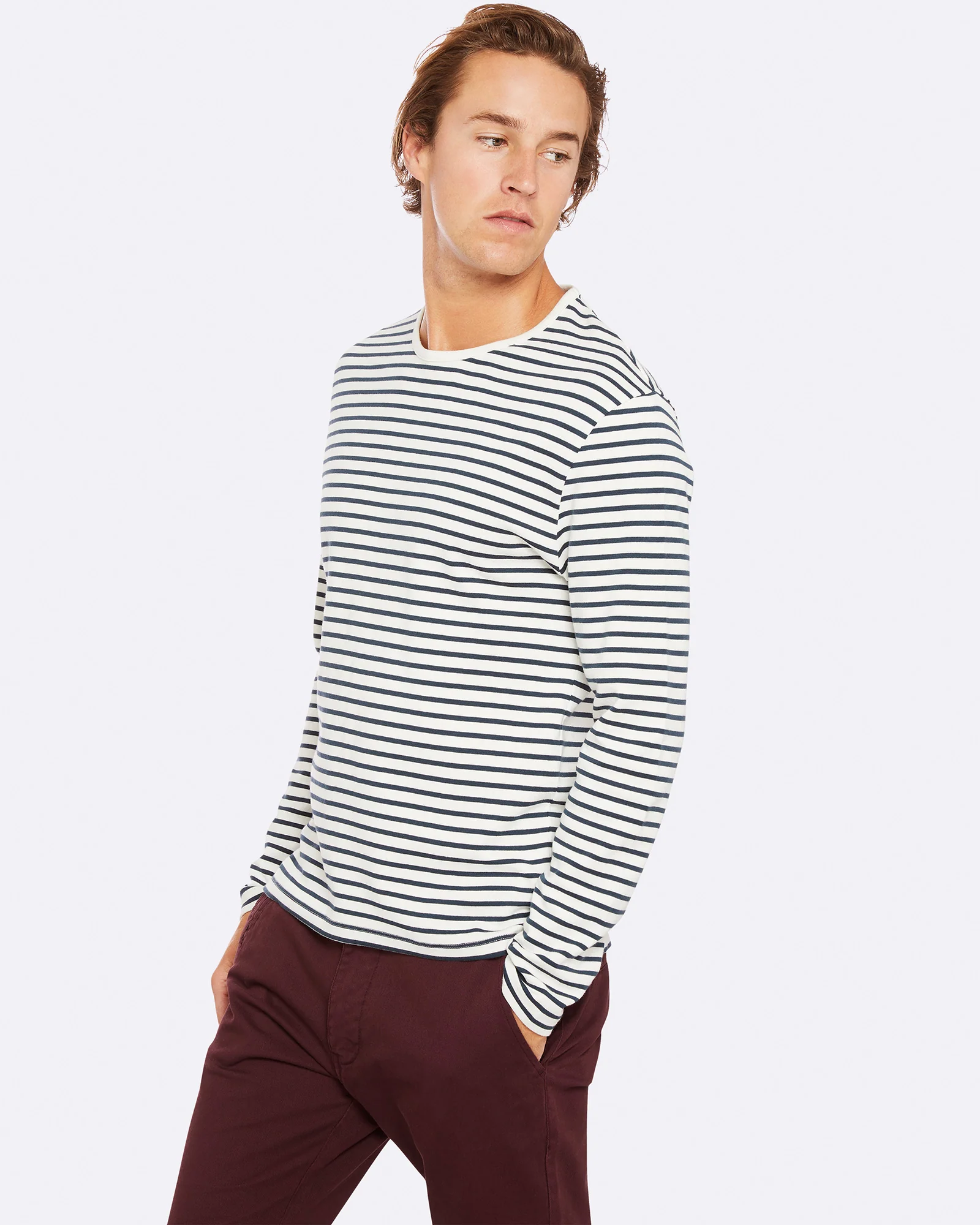 Parker Striped Crew Neck T-Shirt - Image 3
