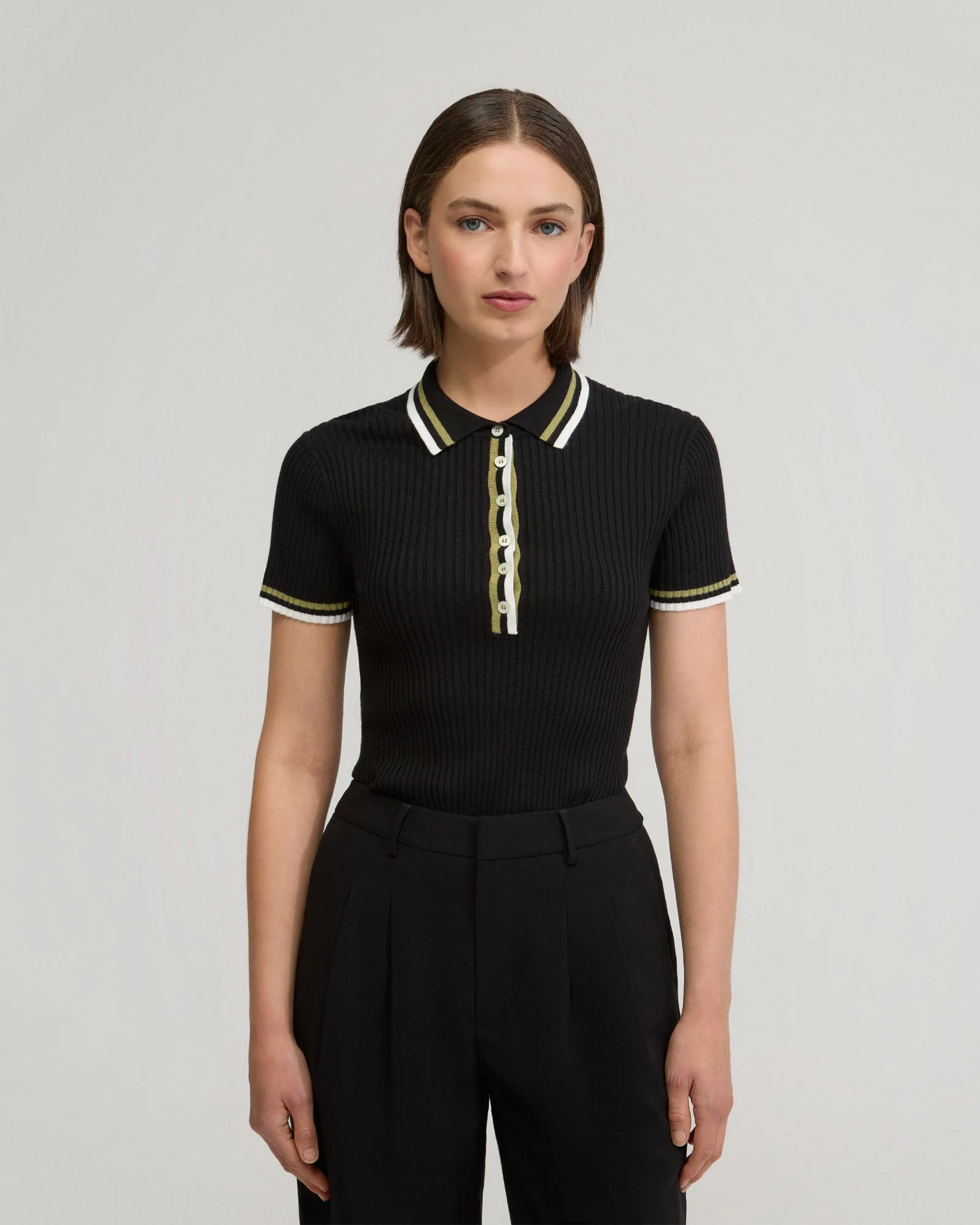 Pascale Rib Polo Top - Image 11