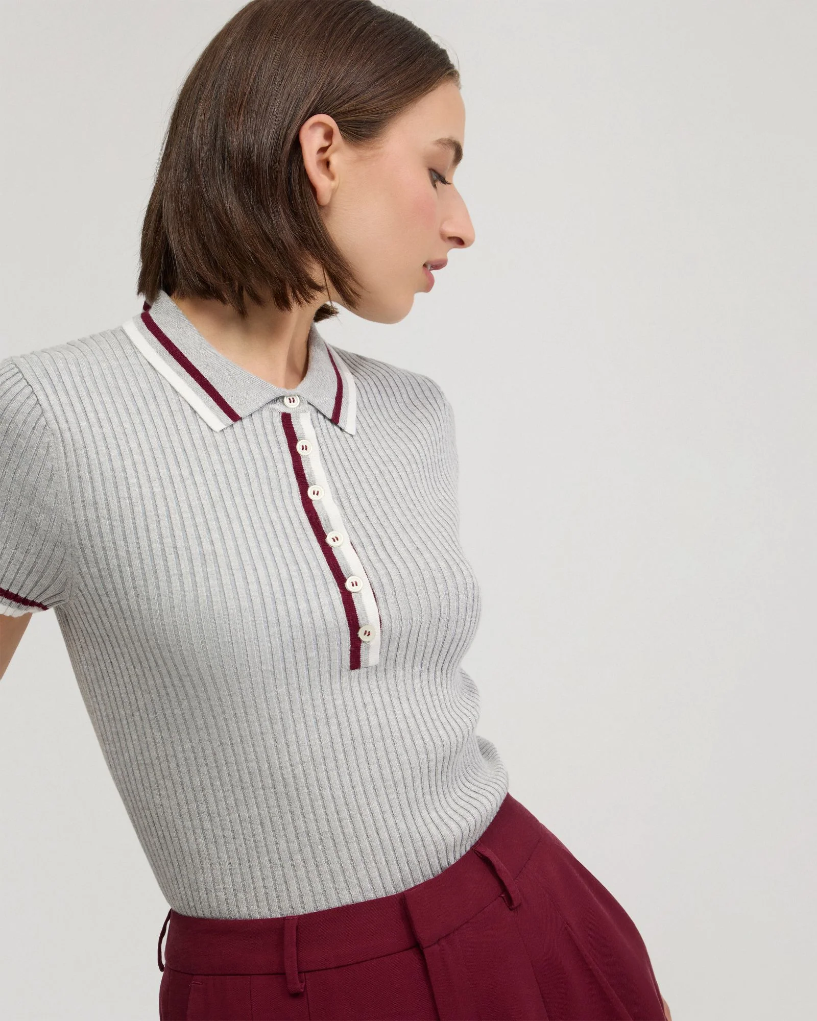 Pascale Rib Polo Top - Image 4