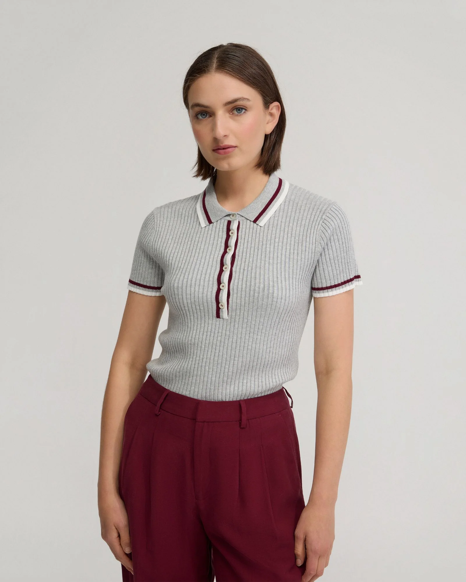 Pascale Rib Polo Top - Image 5