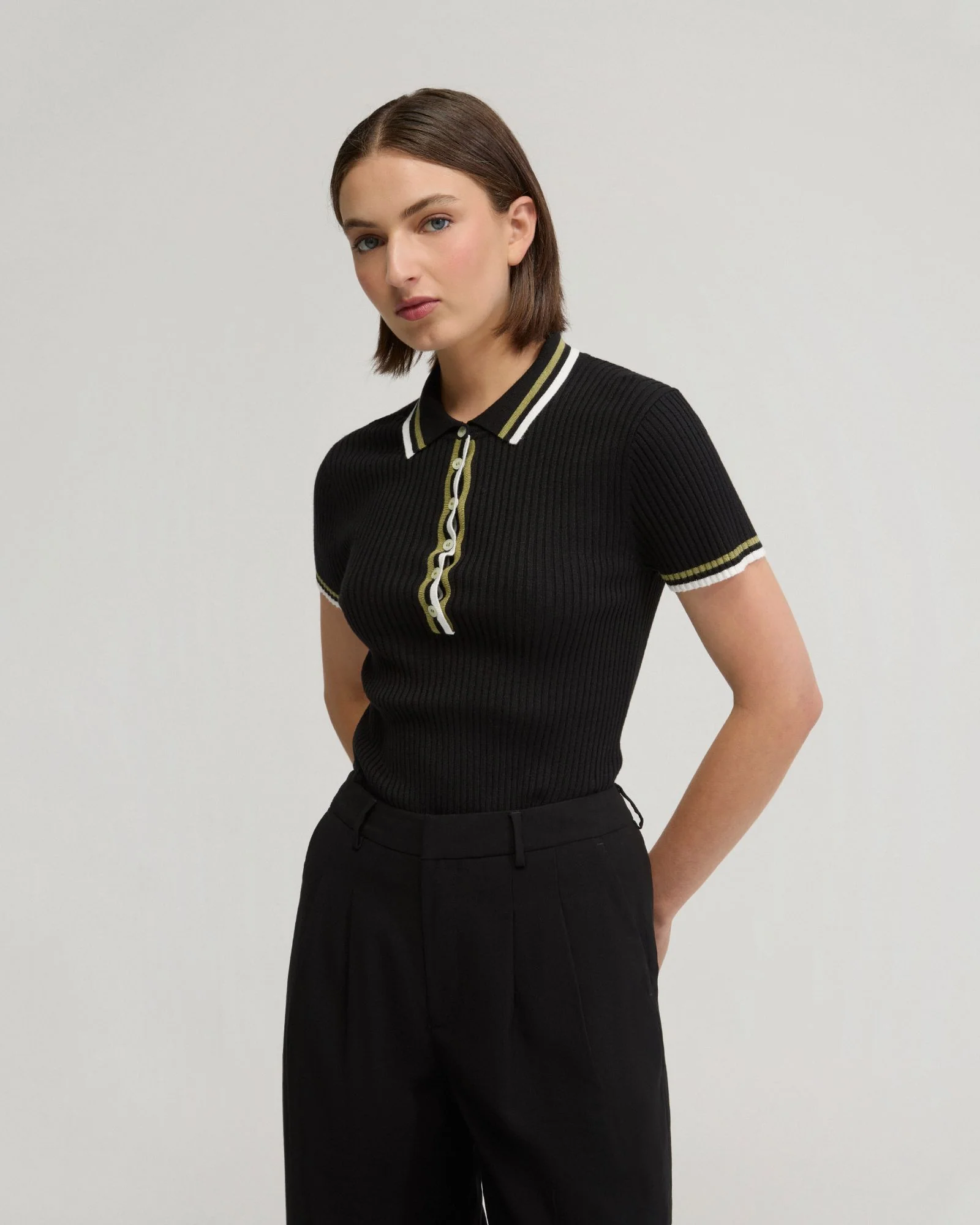 Pascale Rib Polo Top - Image 8