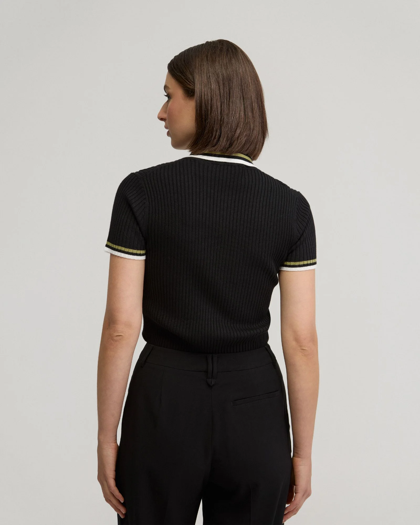Pascale Rib Polo Top - Image 9