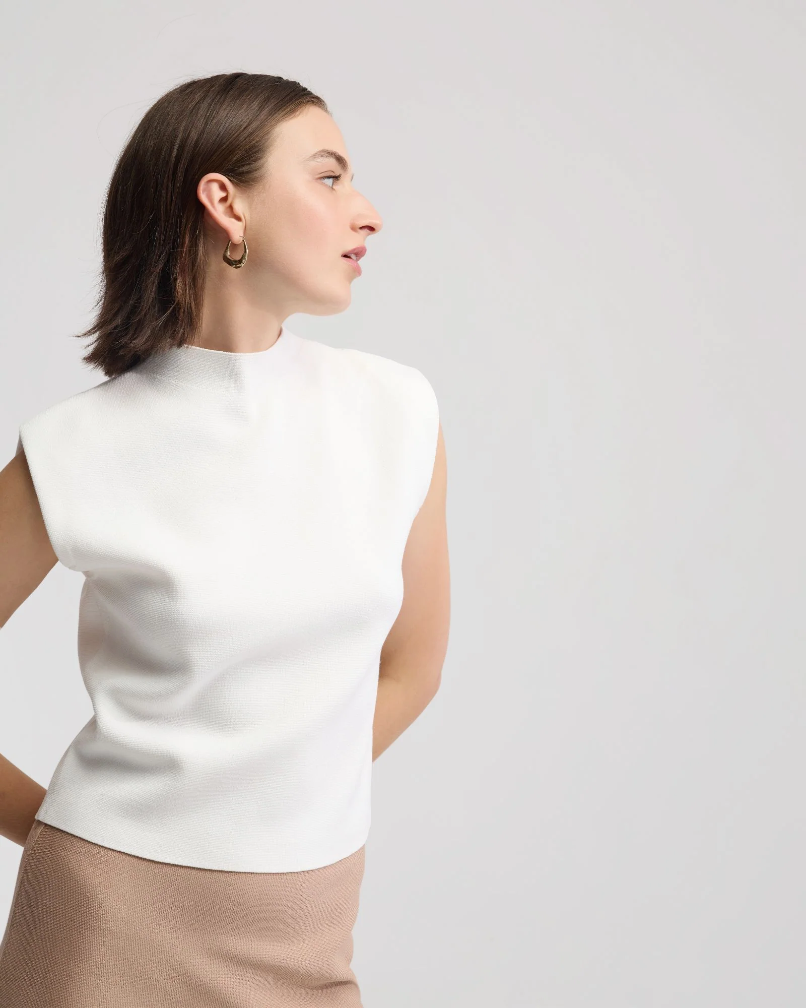 Pepper Knitted Funnel Collar Top - Image 13