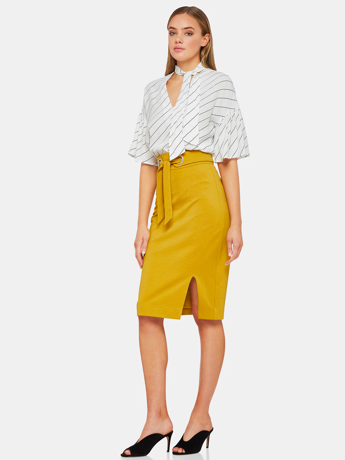 Persia Short Sleeve Striped Blousex - Image 14