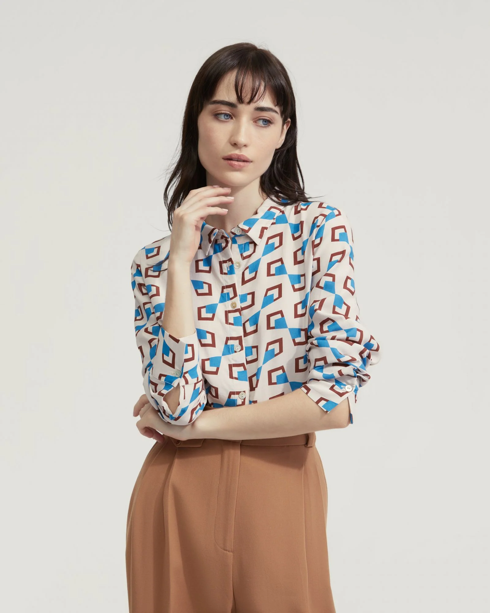 Poppy Geo Print Shirt - Image 5