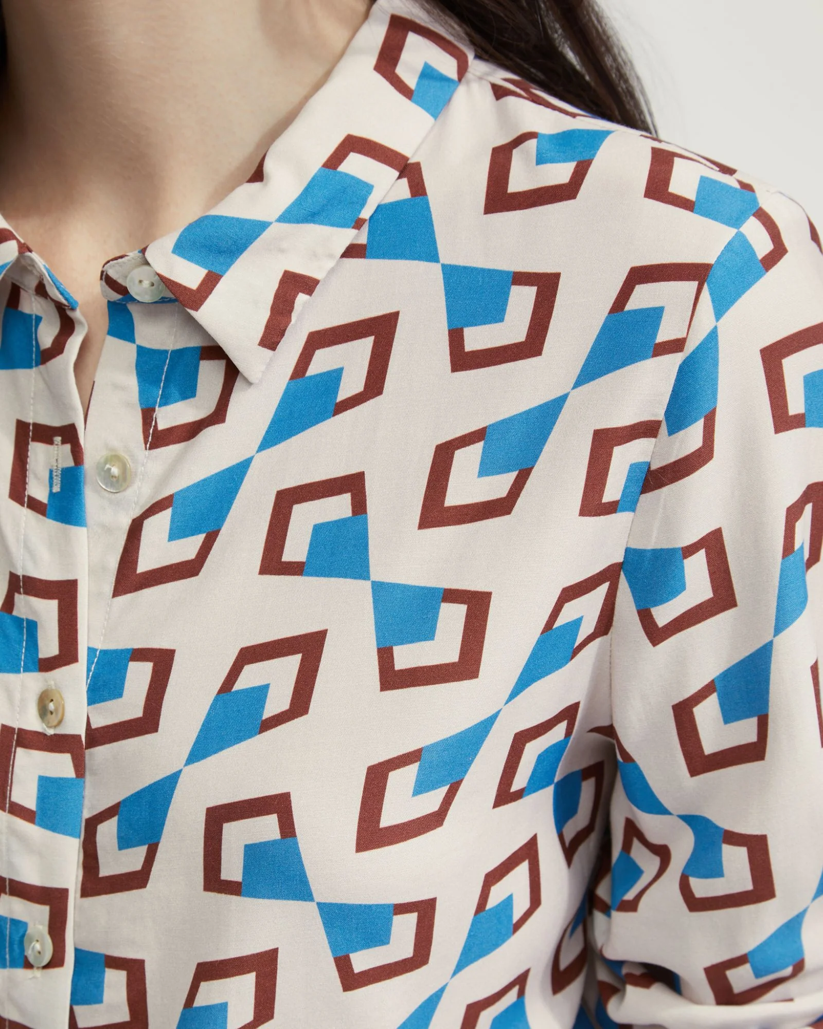 Poppy Geo Print Shirt - Image 6