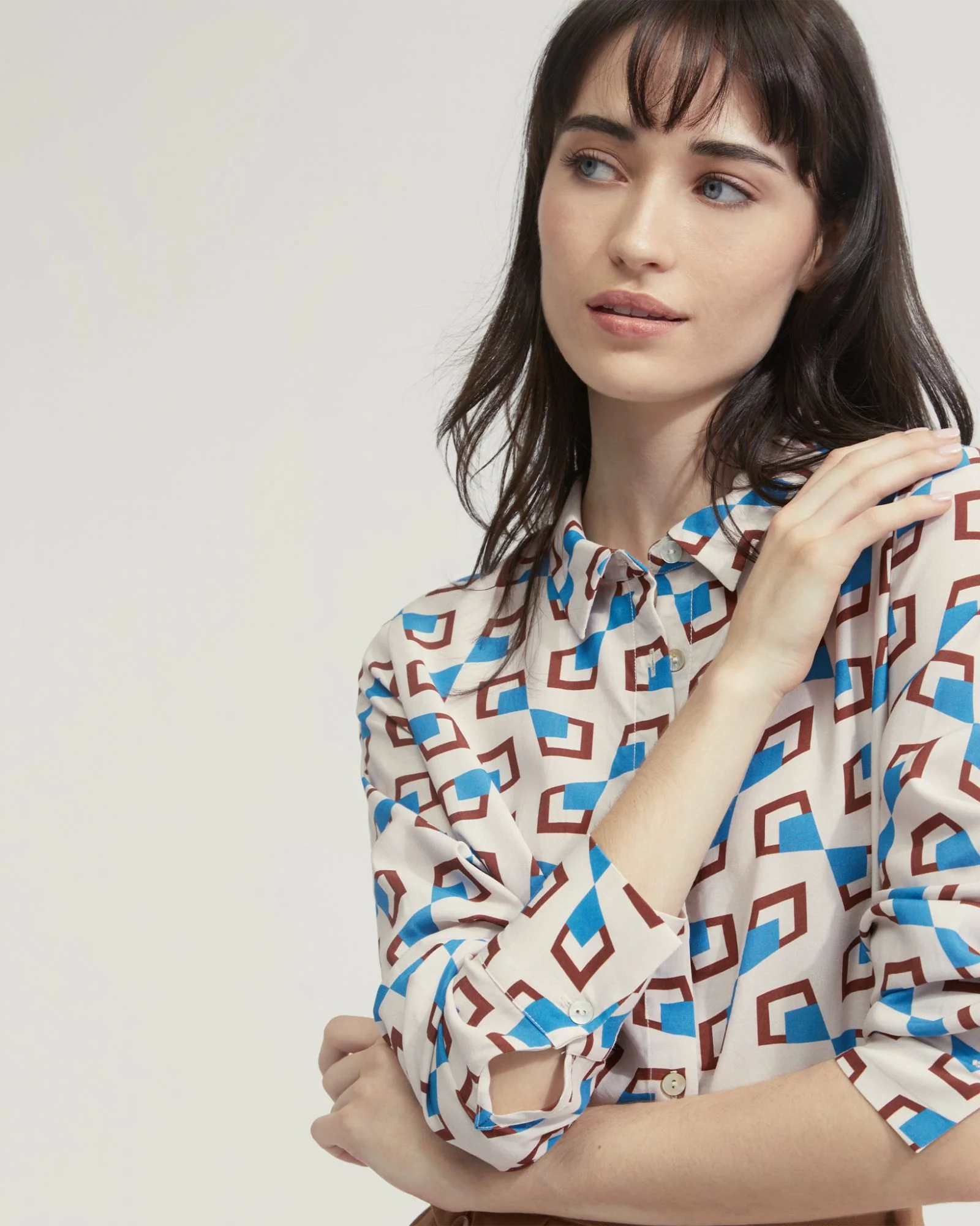 Poppy Geo Print Shirt - Image 7