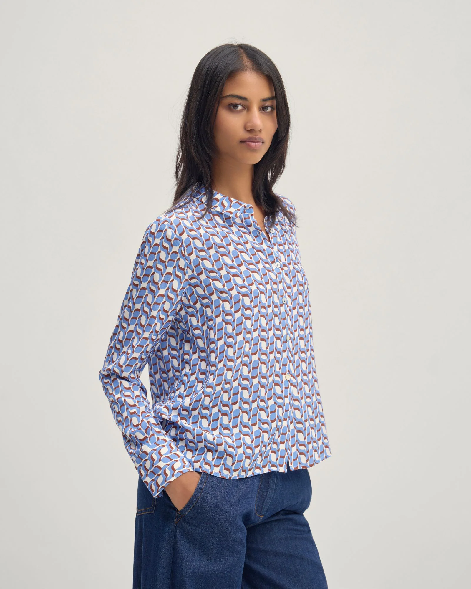 Poppy Geo Print Shirt - Image 3