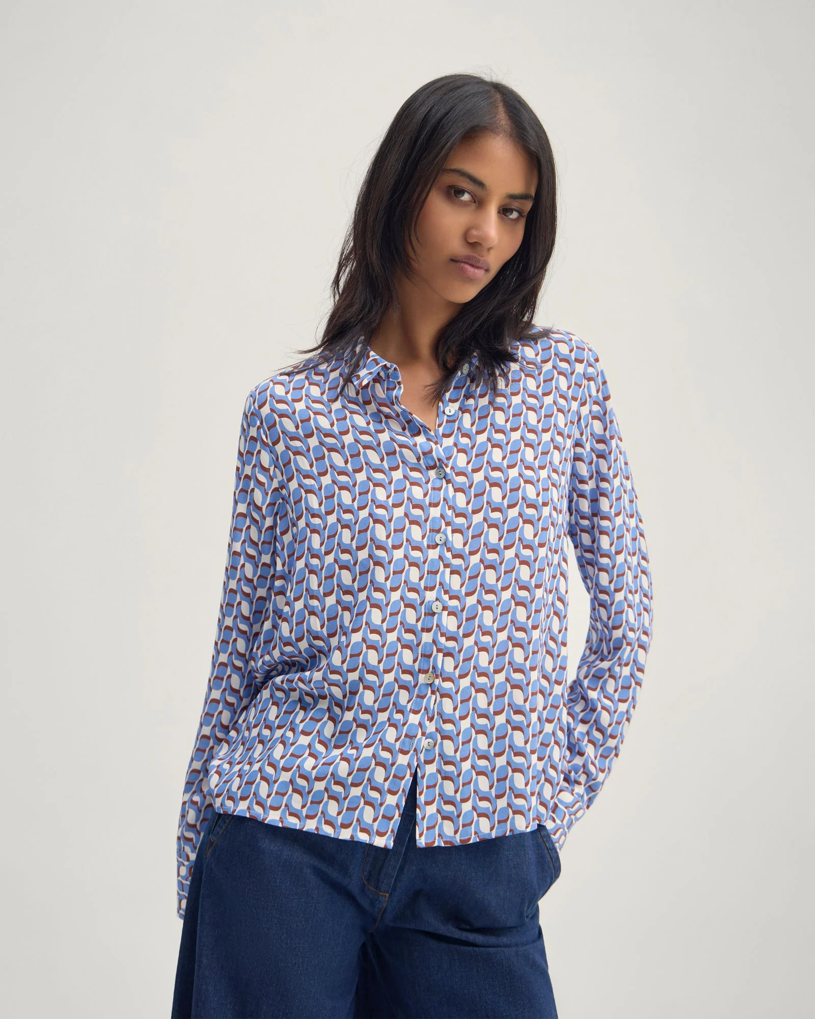 Poppy Geo Print Shirt - Image 5
