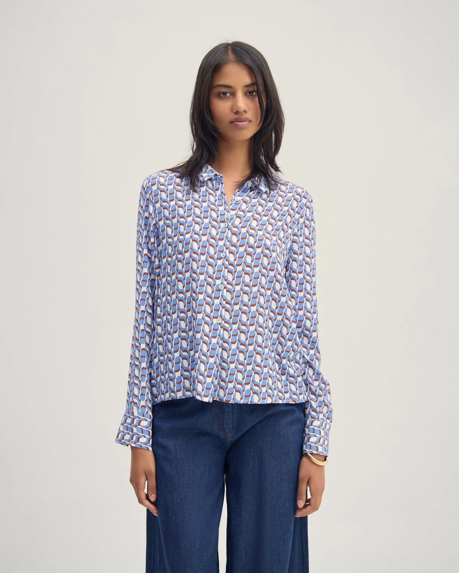 Poppy Geo Print Shirt - Image 6
