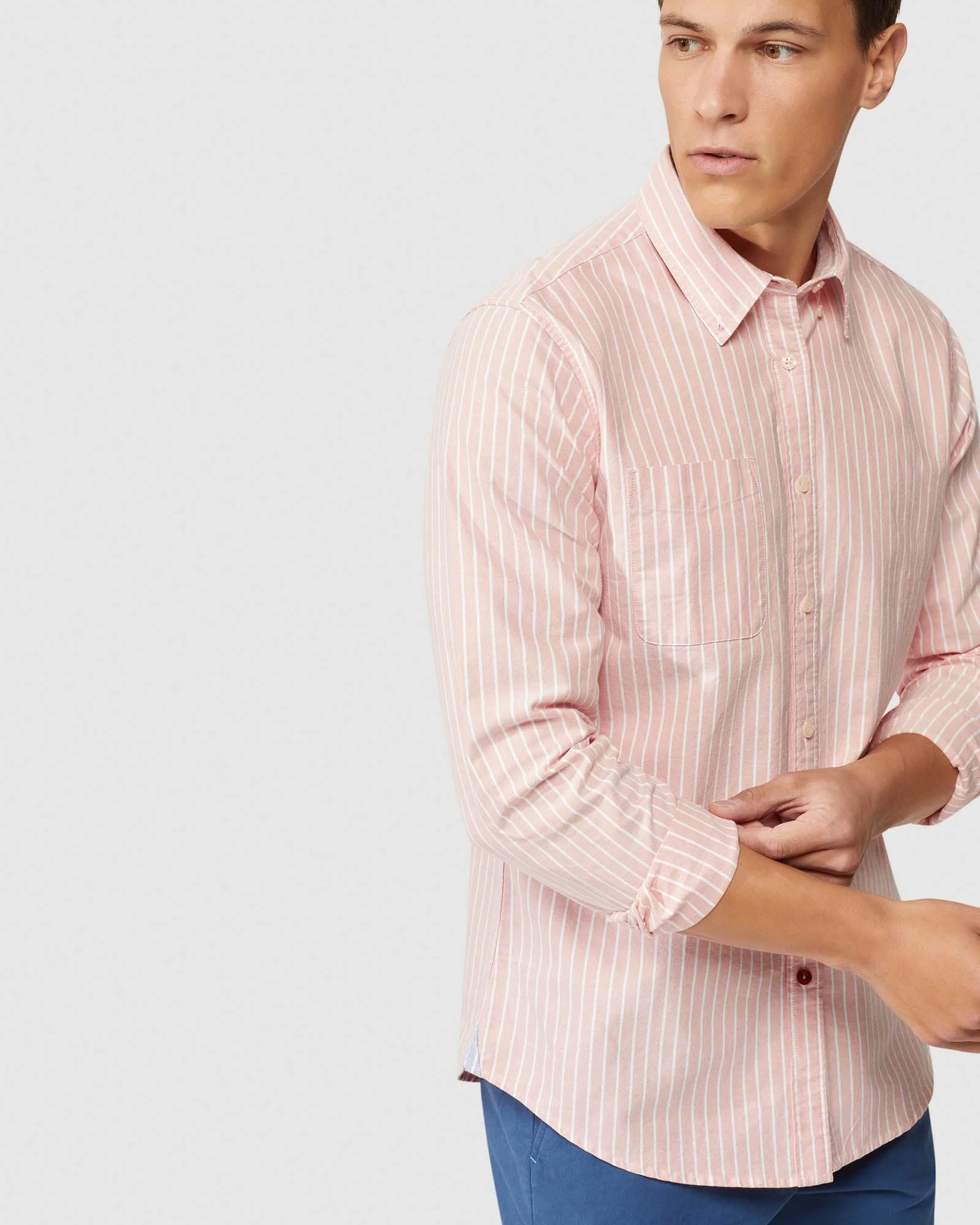 Portland Oxford Wve Striped Shirt - Image 12