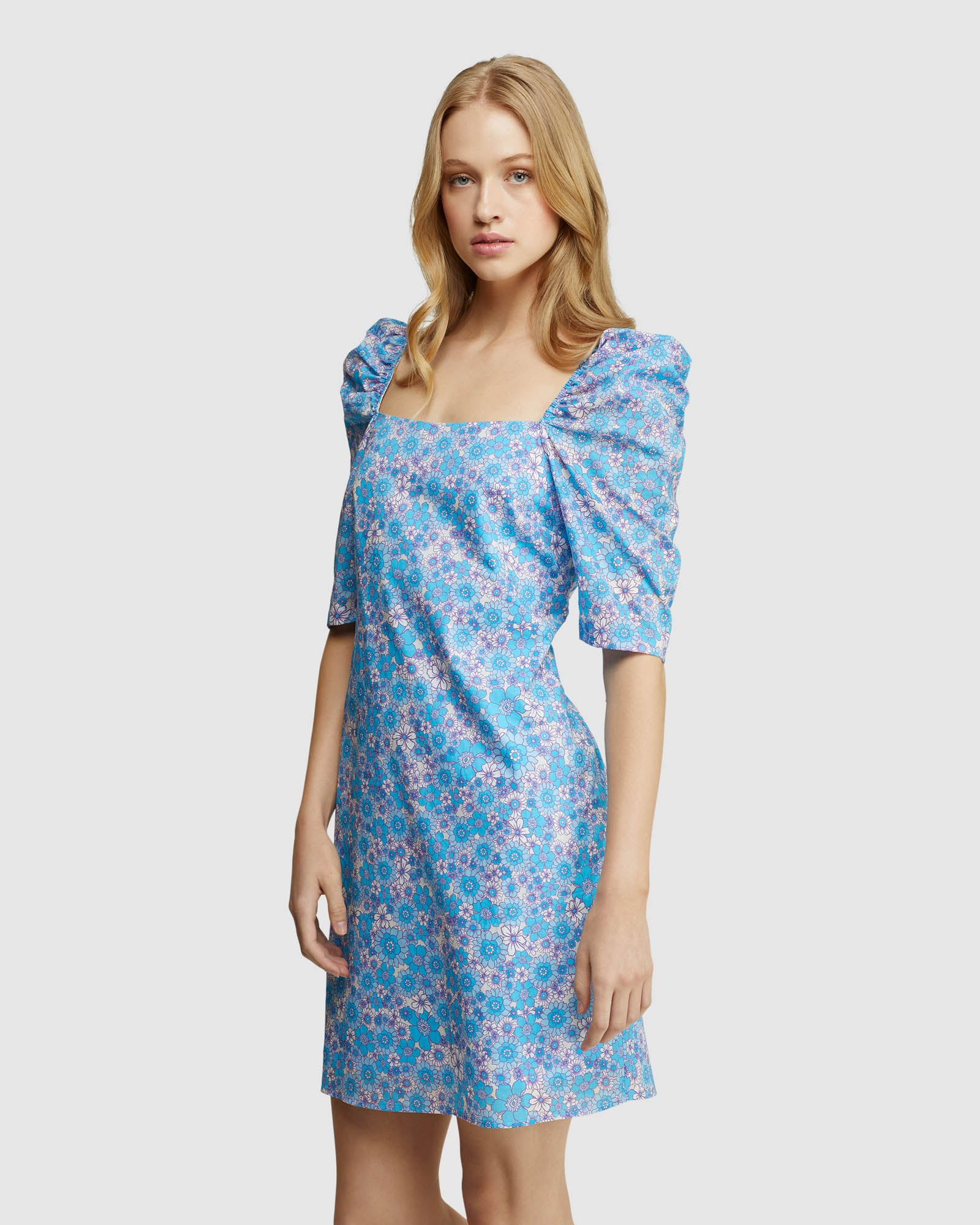 Princeton Cotton Retro Floral Dress - Image 2