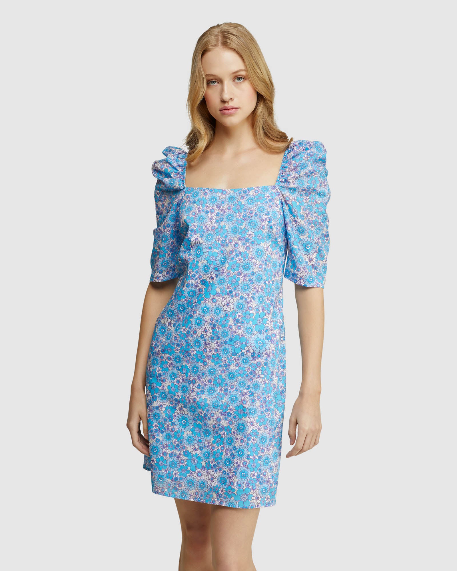 Princeton Cotton Retro Floral Dress - Image 4