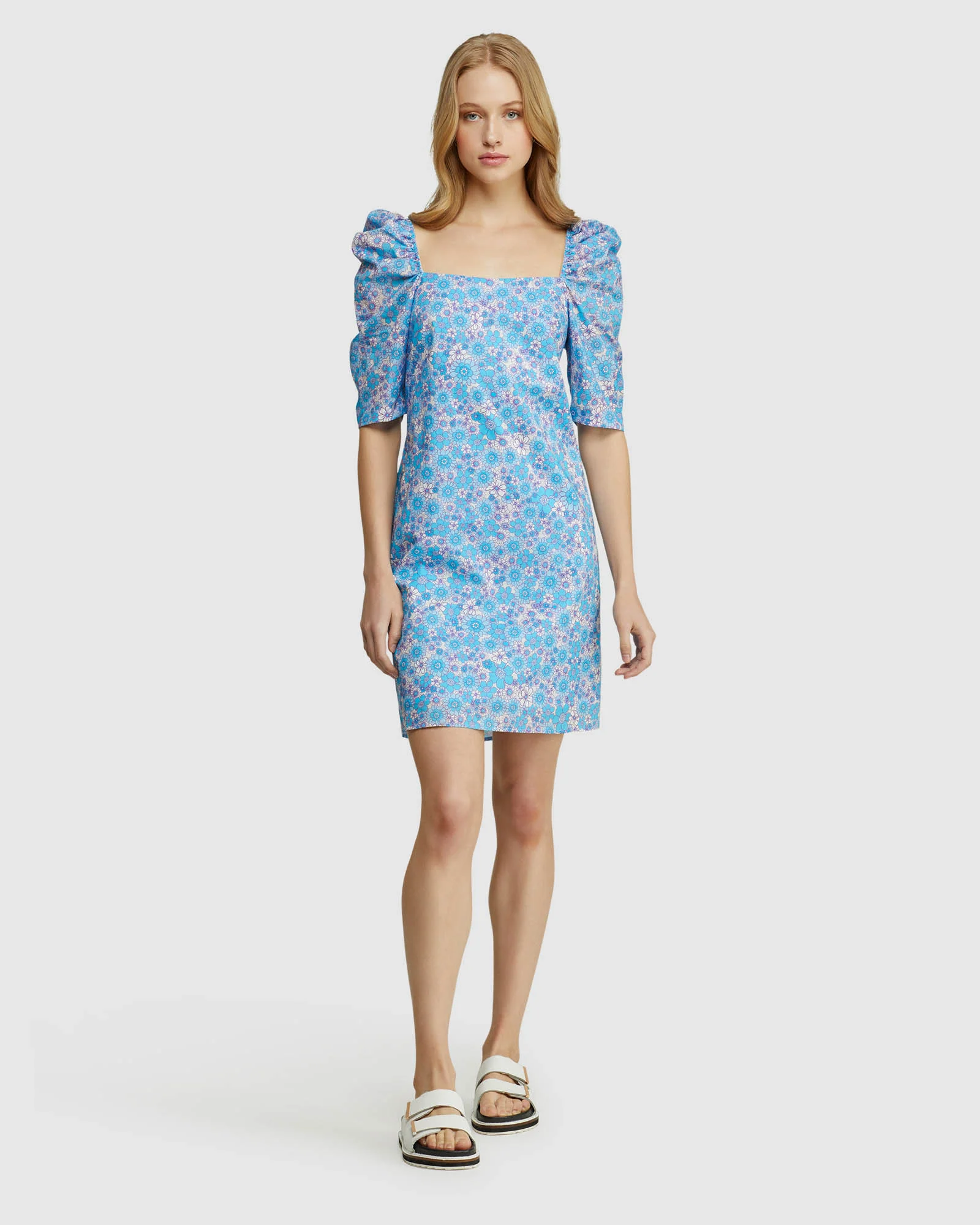 Princeton Cotton Retro Floral Dress - Image 5