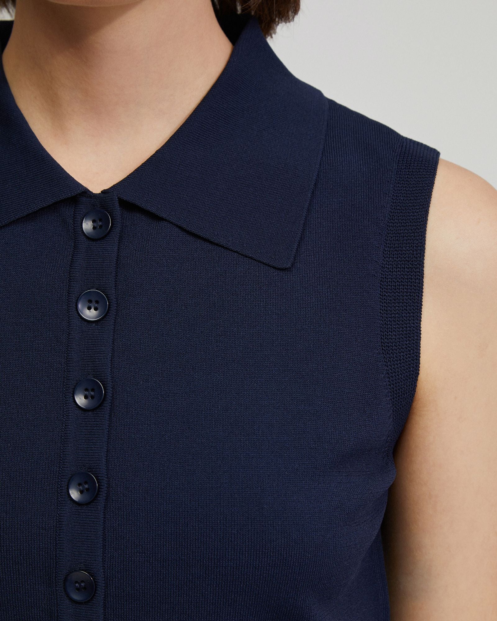 Rae Polo Neck Buttoned Knit Top - Image 6