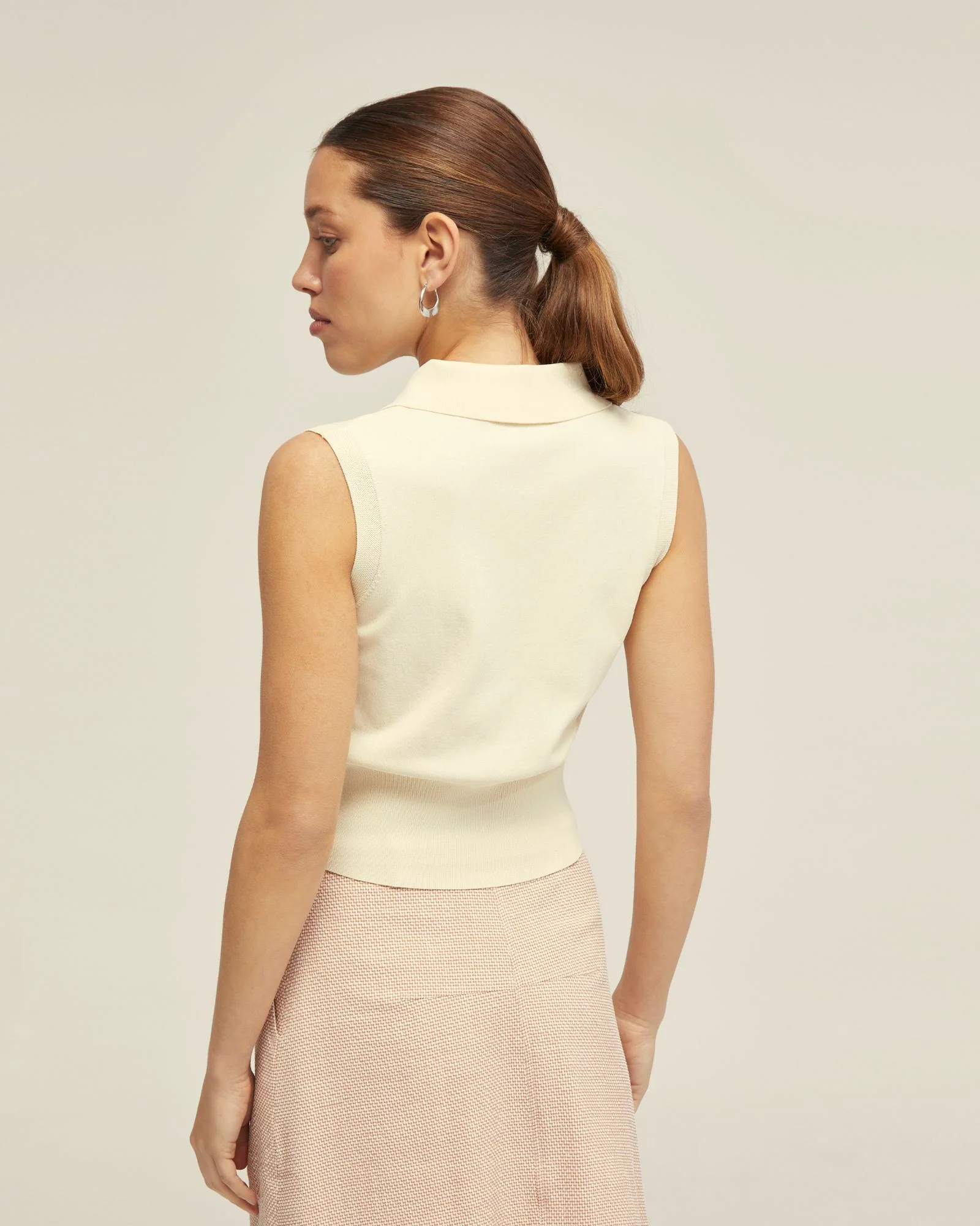 Rae Polo Neck Buttoned Knit Top - Image 9