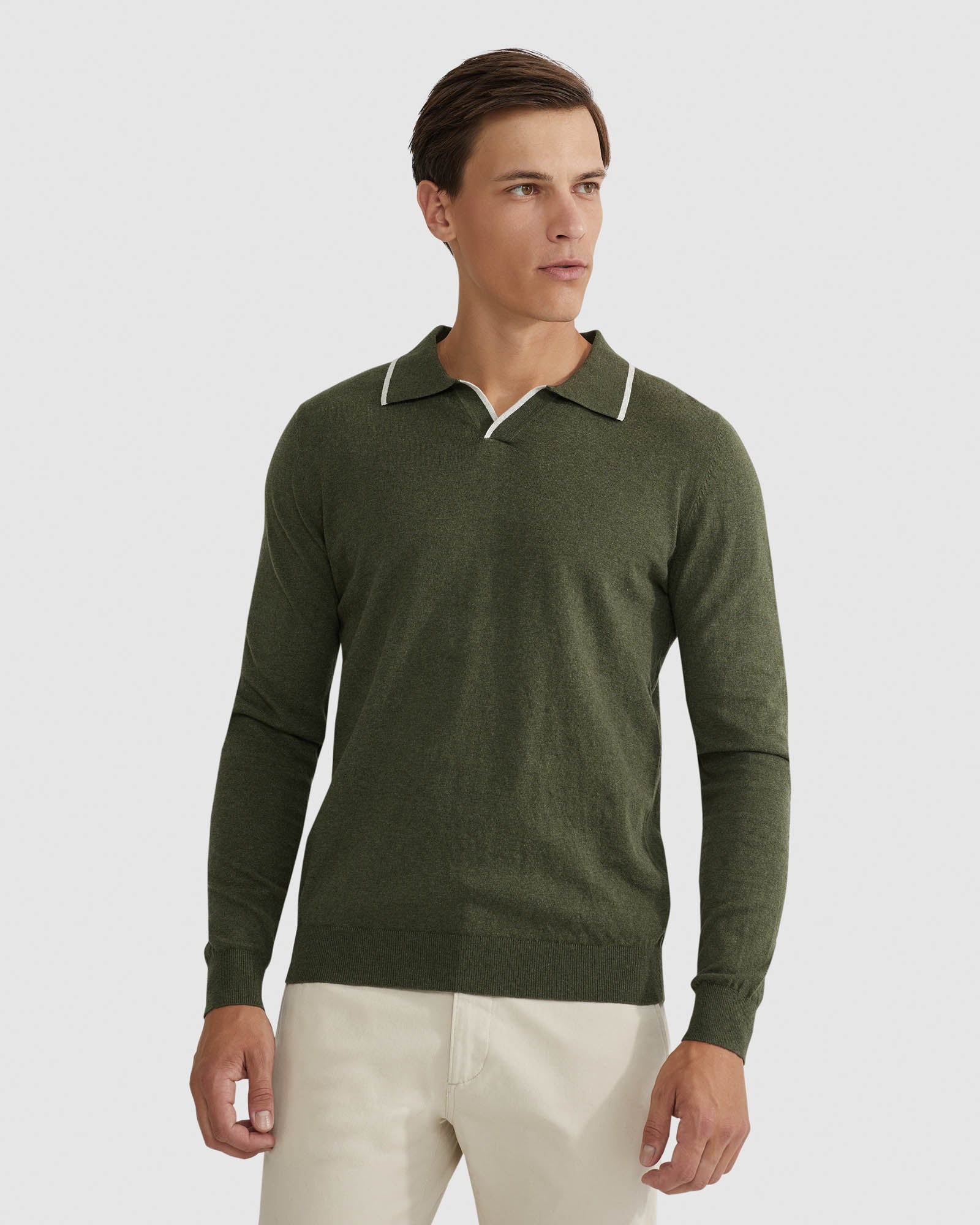 Reiss Tipping Collar Long Sleeve Polo - Image 11
