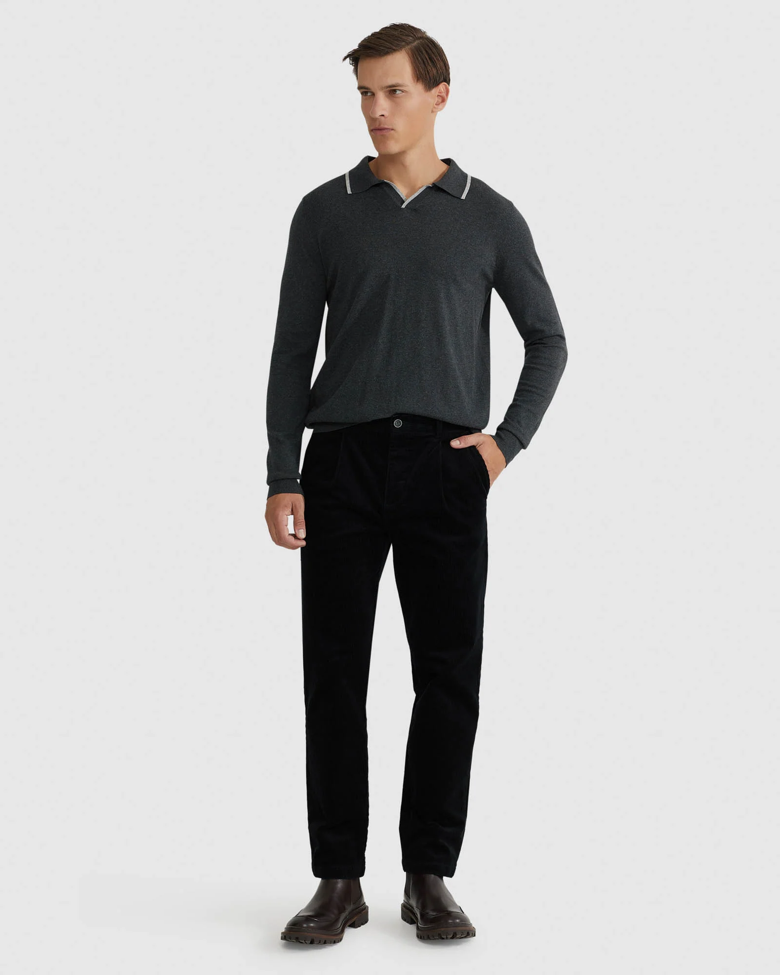 Reiss Tipping Collar Long Sleeve Polo - Image 13