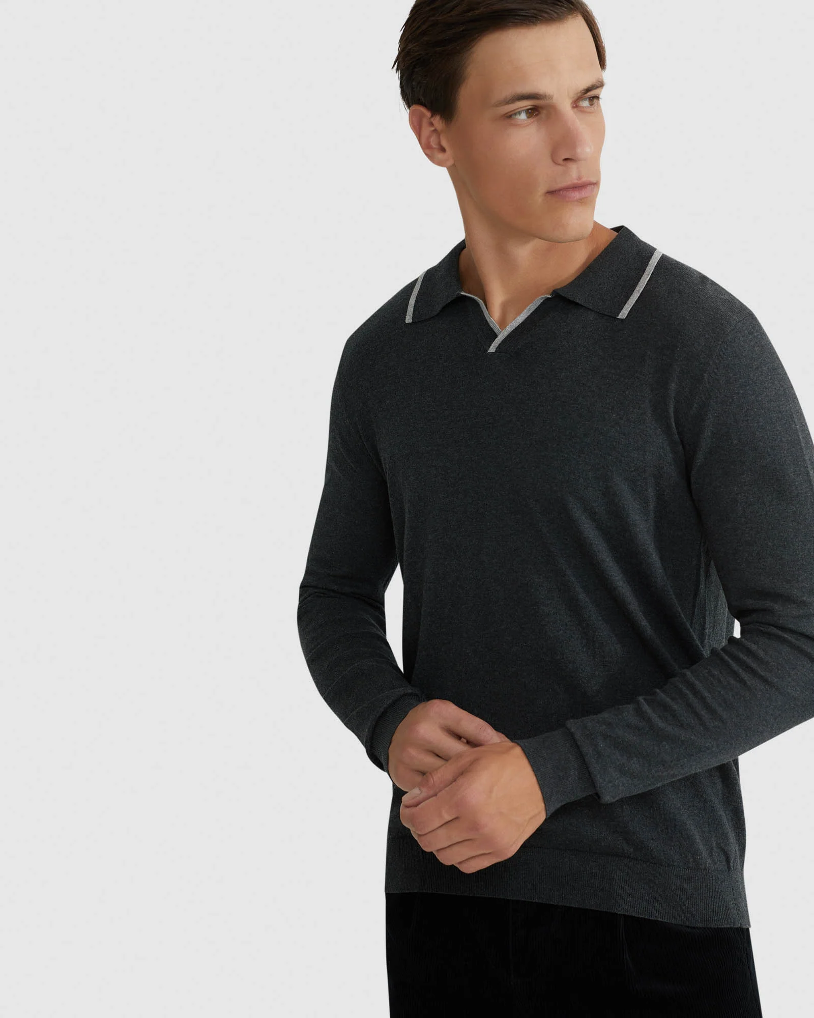 Reiss Tipping Collar Long Sleeve Polo - Image 16