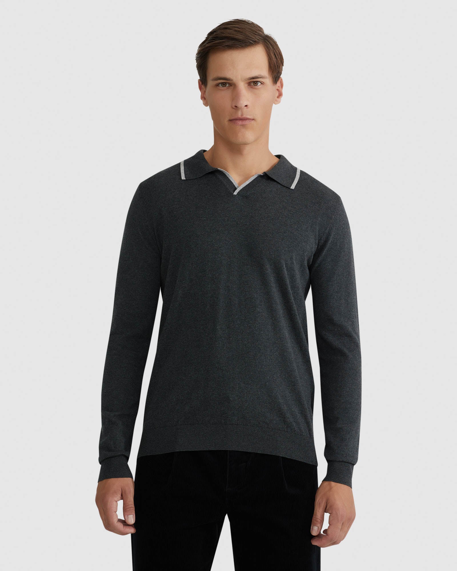 Reiss Tipping Collar Long Sleeve Polo - Image 17