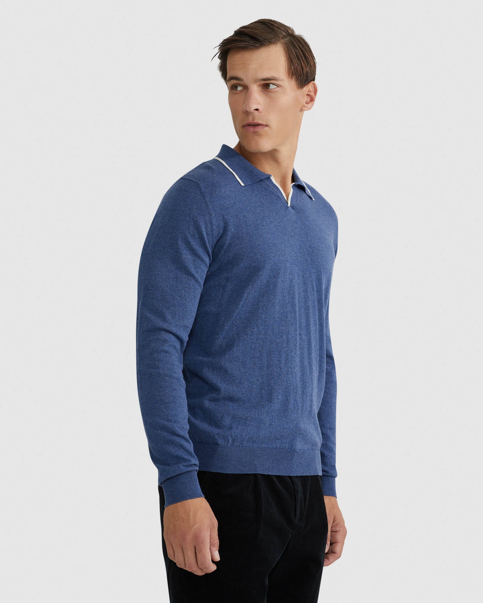 Reiss Tipping Collar Long Sleeve Polo - Image 2