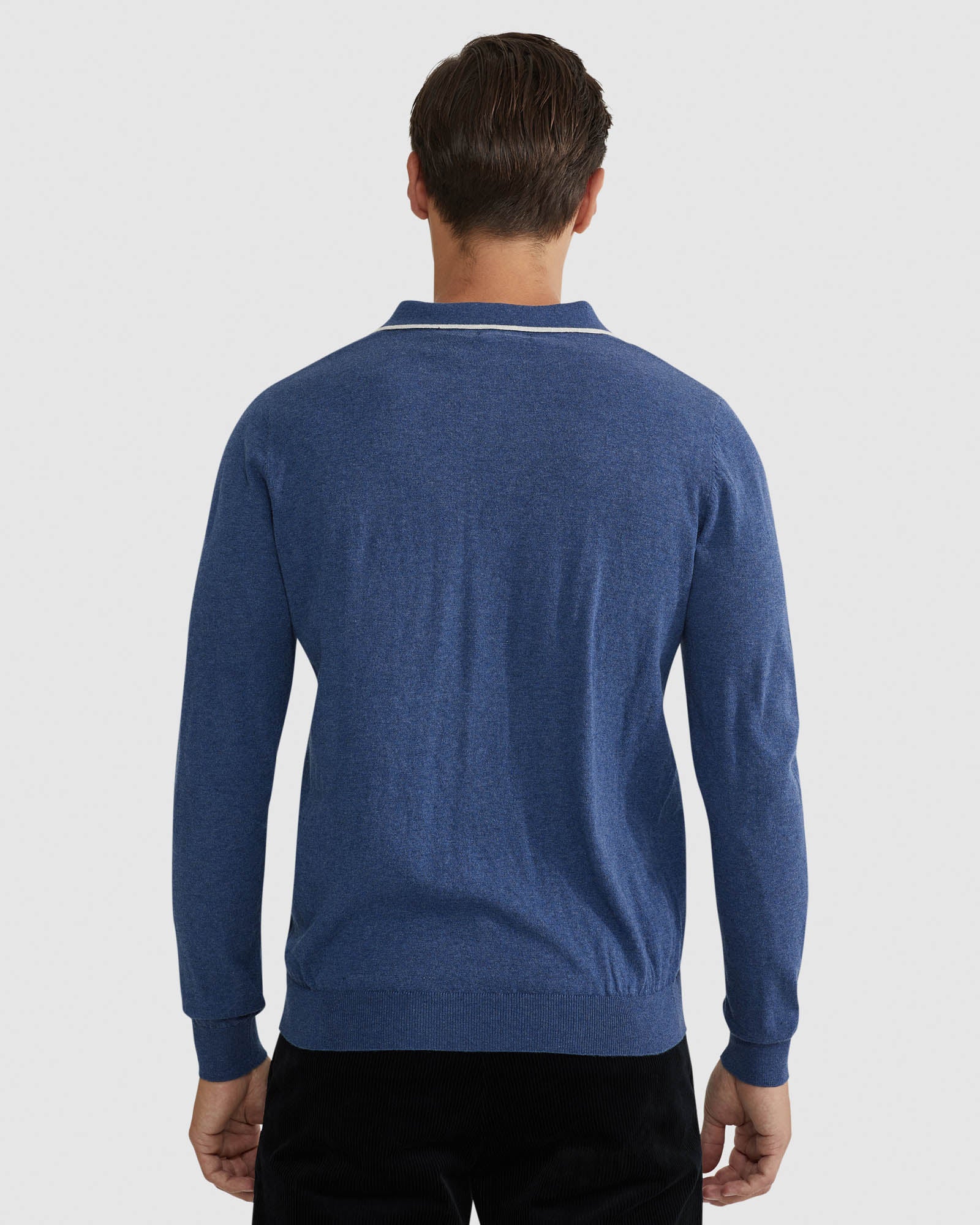 Reiss Tipping Collar Long Sleeve Polo - Image 3